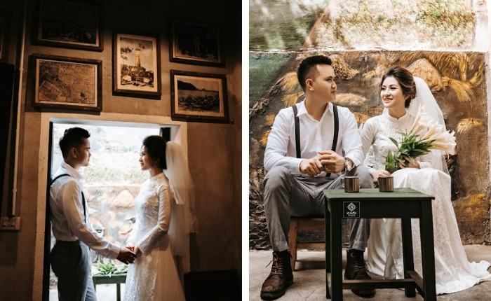 Concept chụp ảnh cưới ngoại cảnh đẹp - Áo dài và áo sơ mi