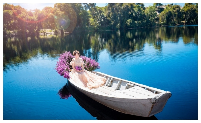 Hồ nước - Kiểu chụp hình cưới đẹp