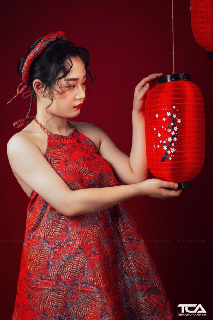 ảnh chụp áo dài tết tphcm