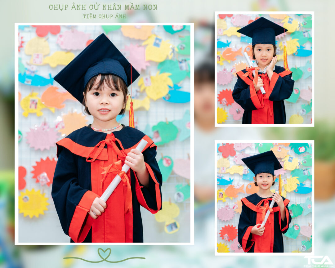 chụp ảnh cử nhân cho bé