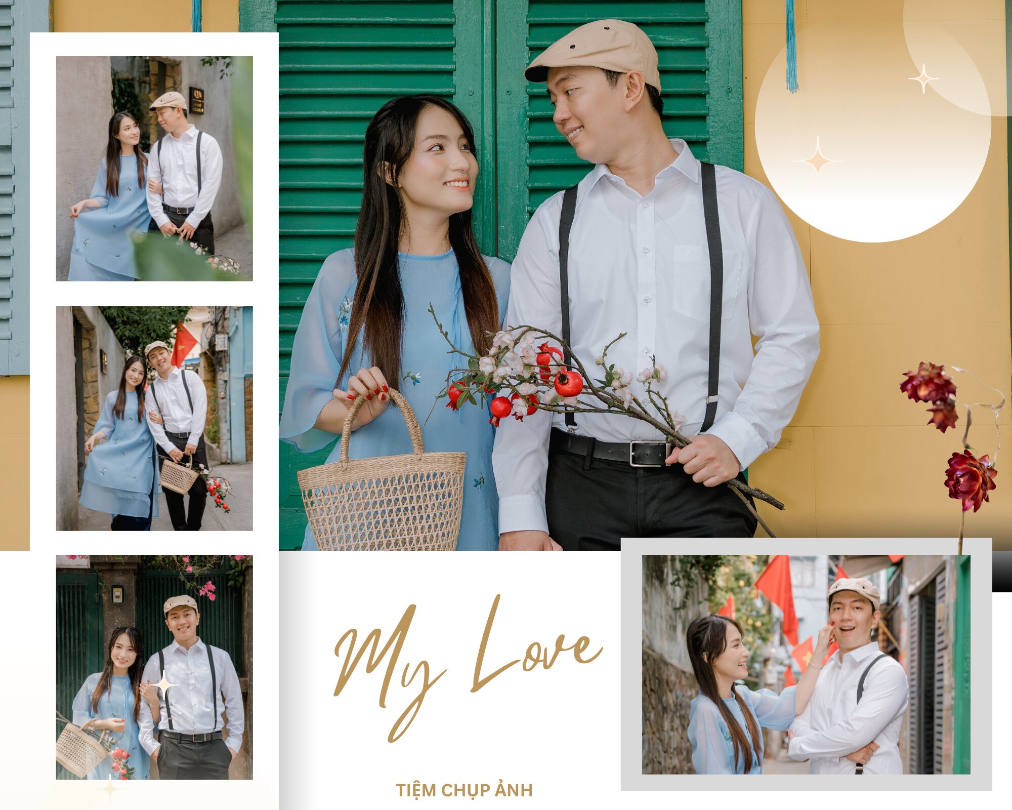 chụp hình với ny