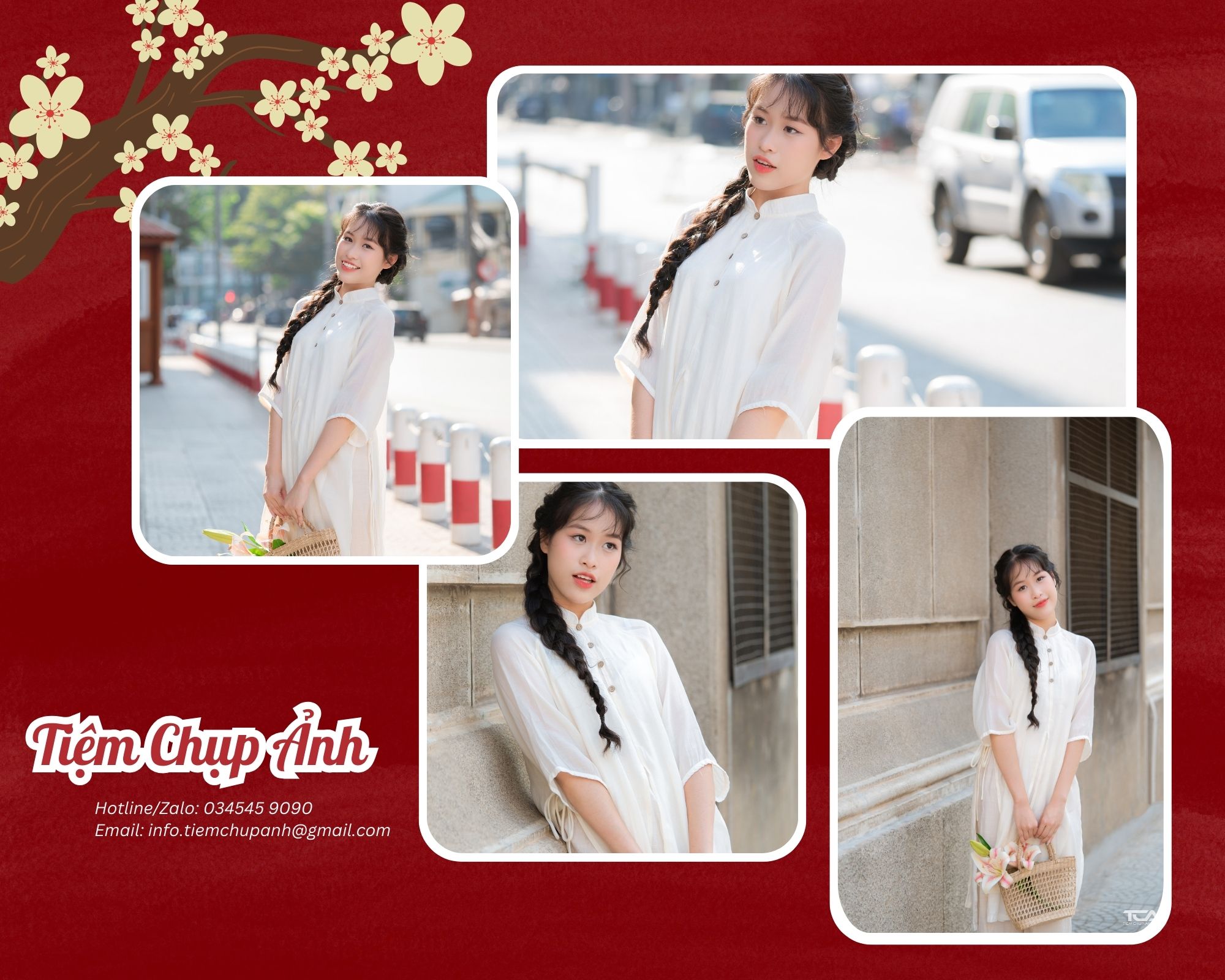 chụp ảnh tết áo dài