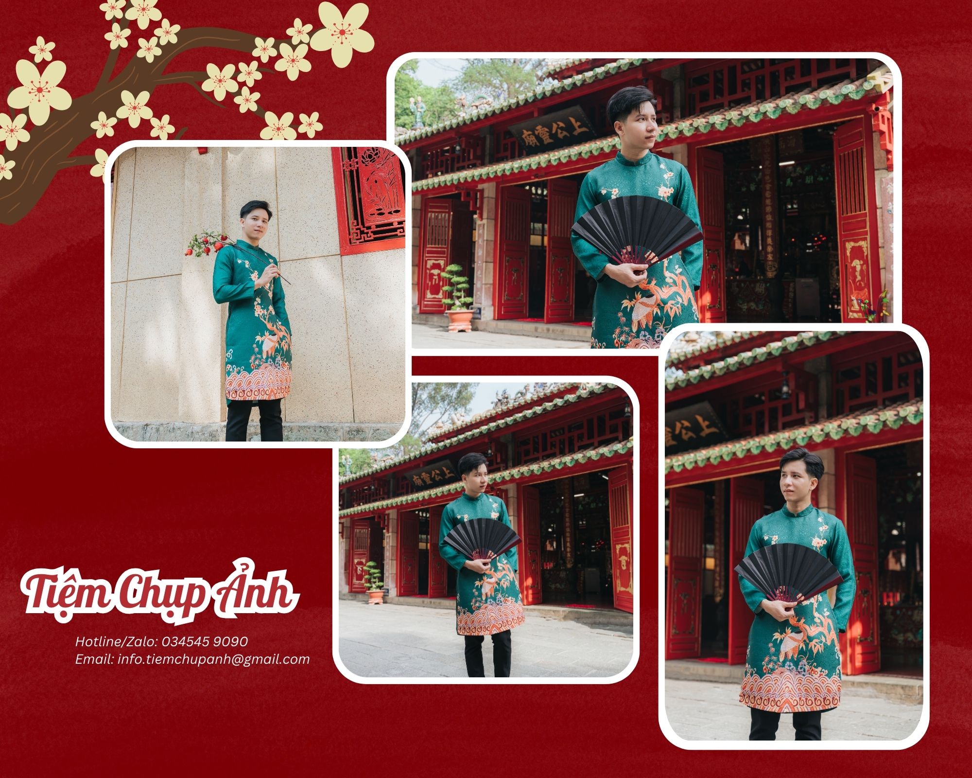 chụp ảnh tết áo dài cách tân