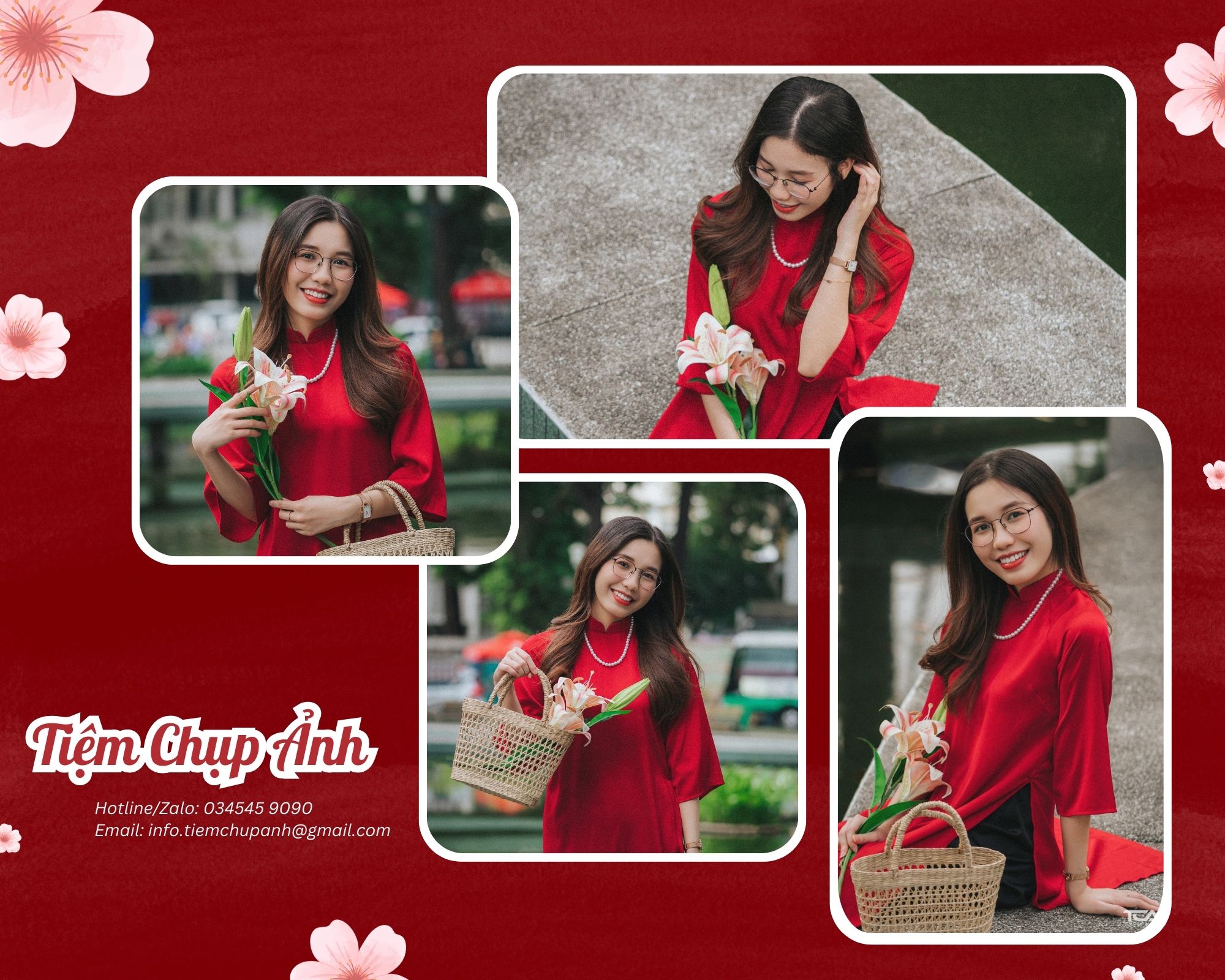 Gói chụp hình tết với áo dài đẹp