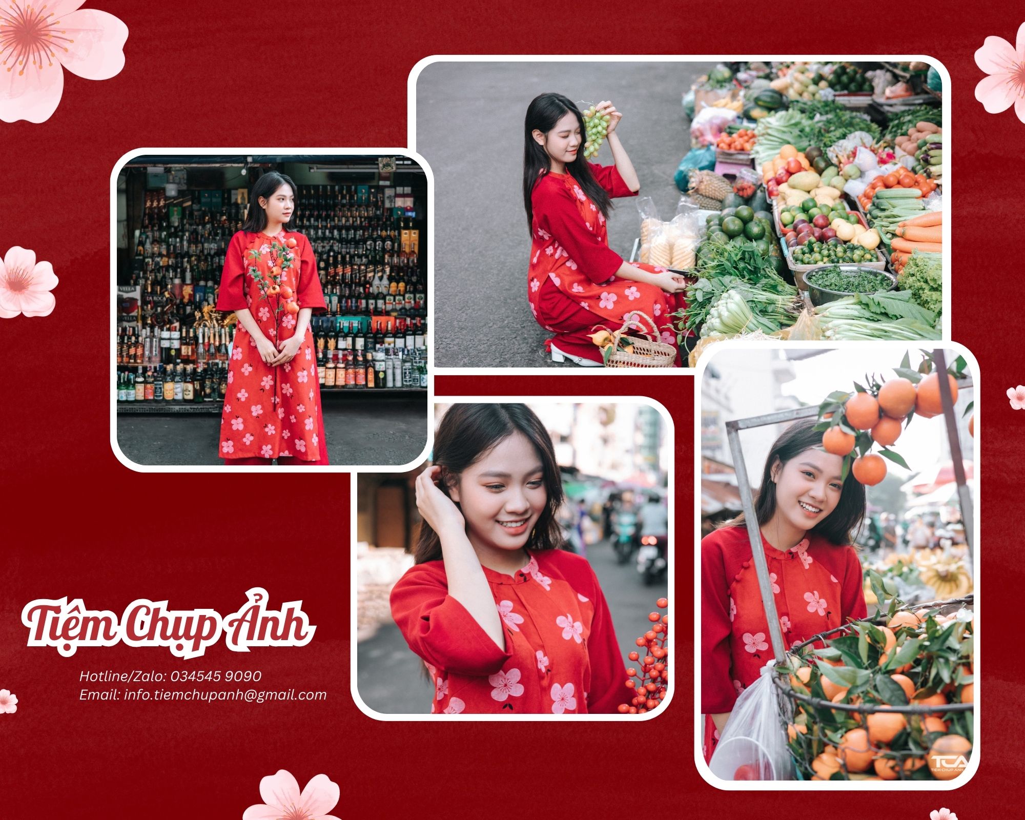 chụp hình tết áo dài