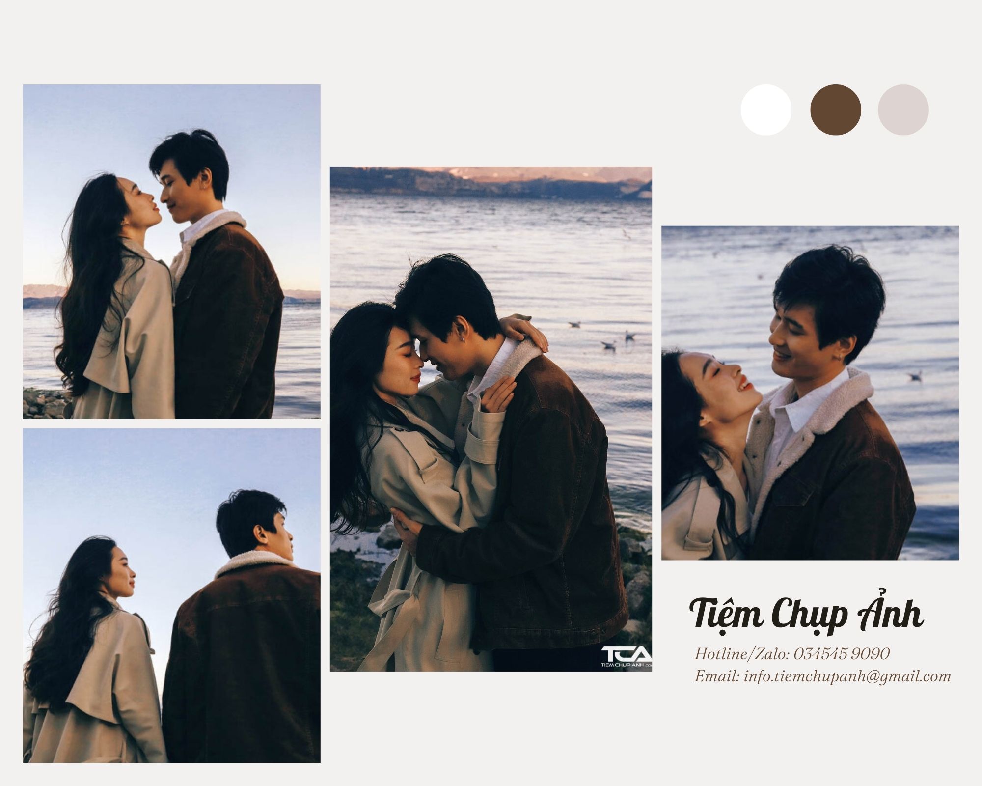 chụp ảnh đôi trên biển