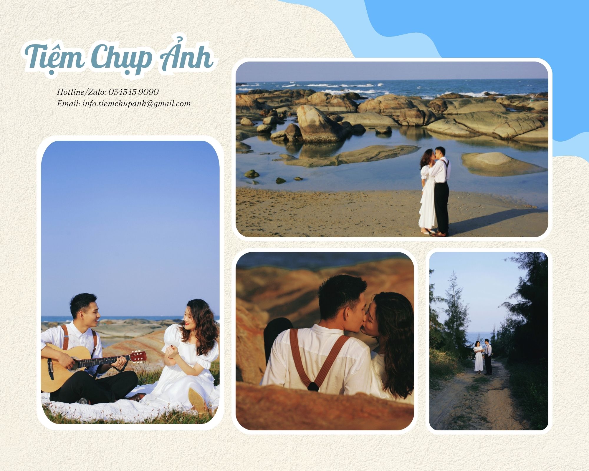 chụp ảnh cặp đôi ở biển