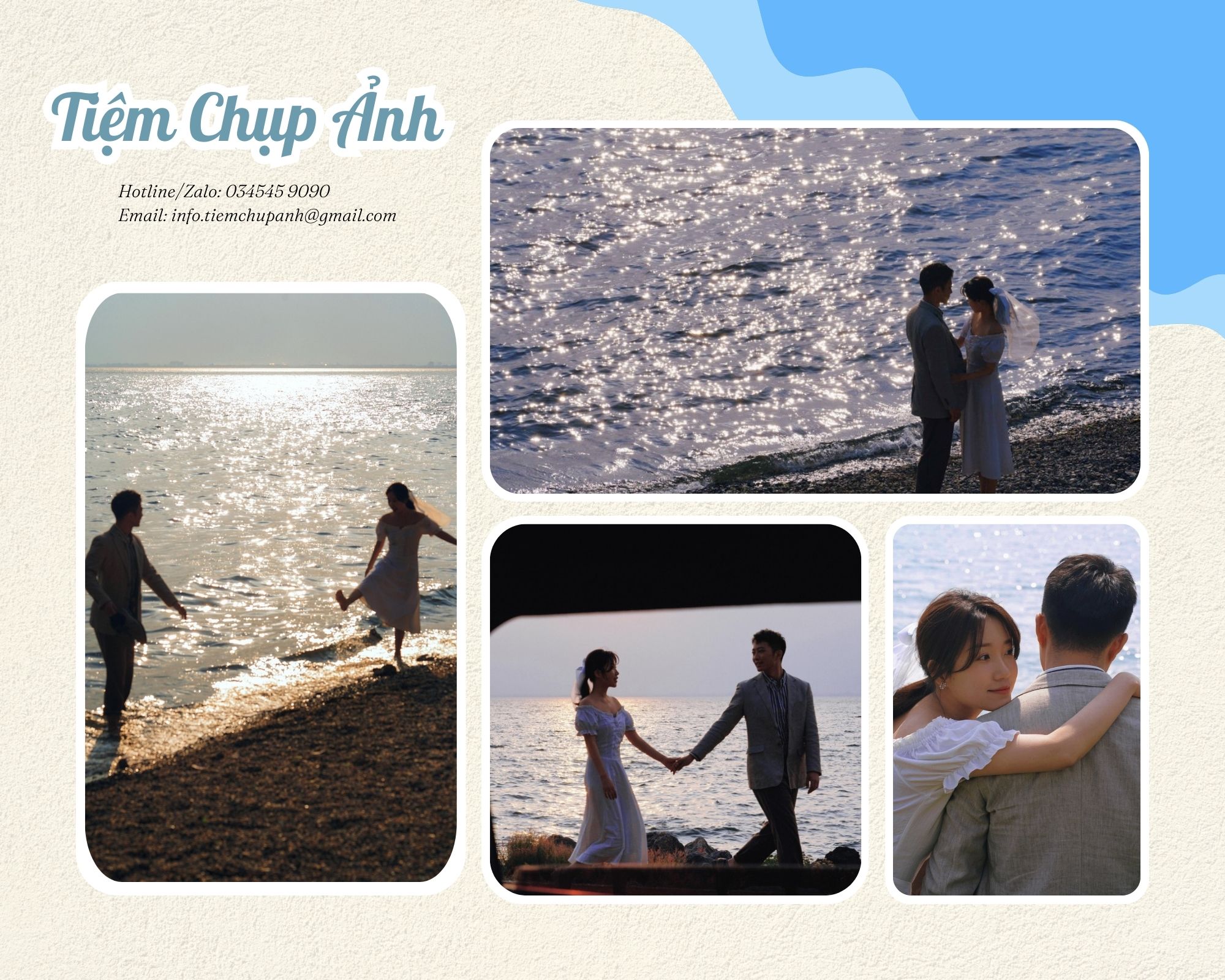 chụp ảnh đi biển với người yêu