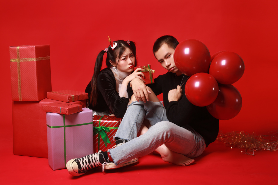 chụp ảnh noel cùng người yêu