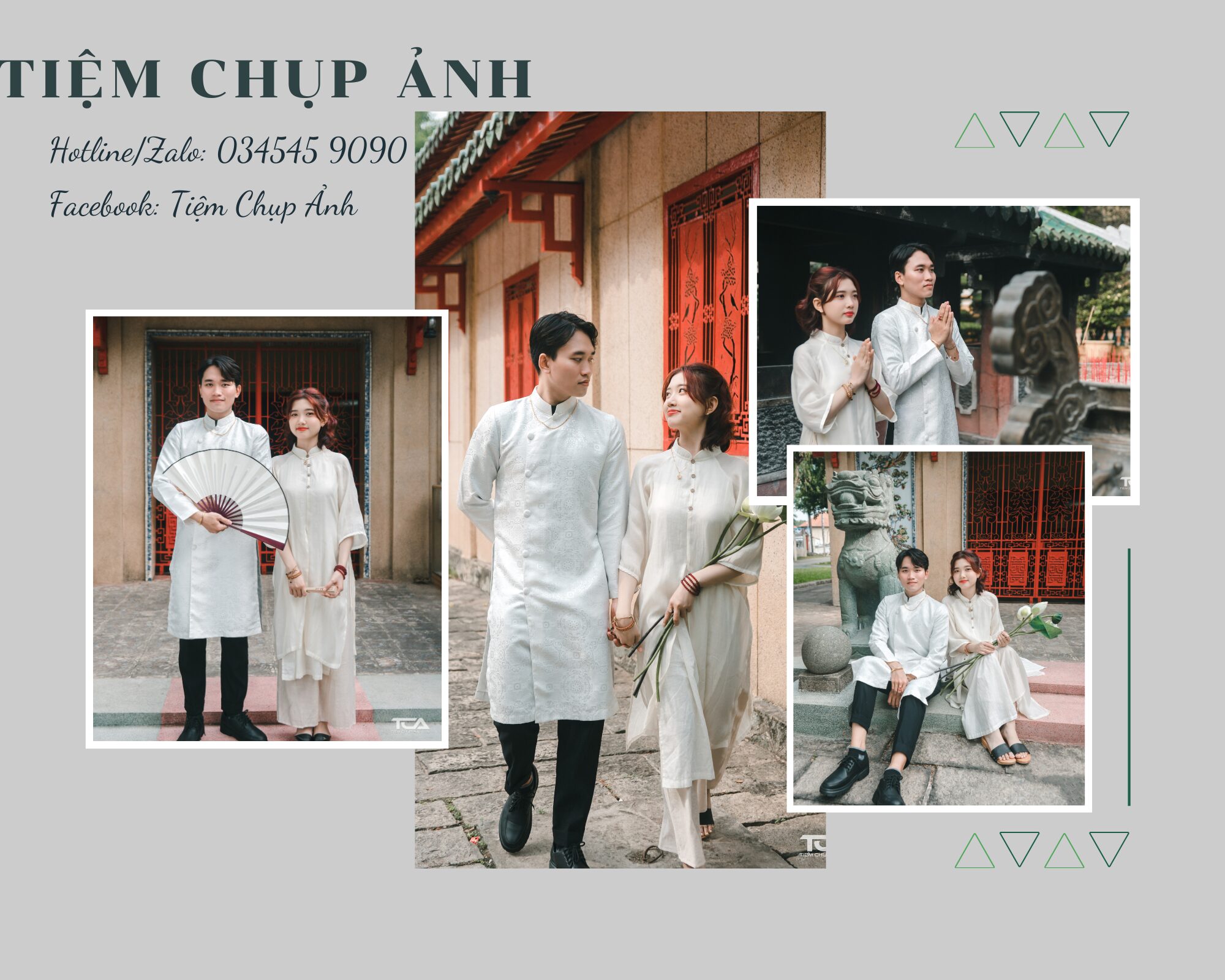 chụp áo dài đôi
