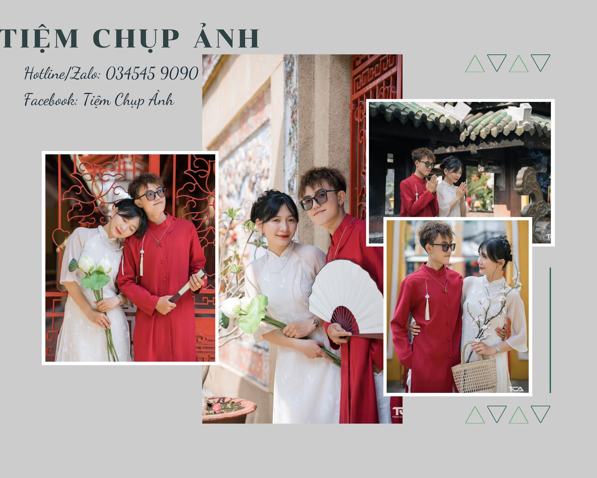 chụp ảnh áo dài đôi