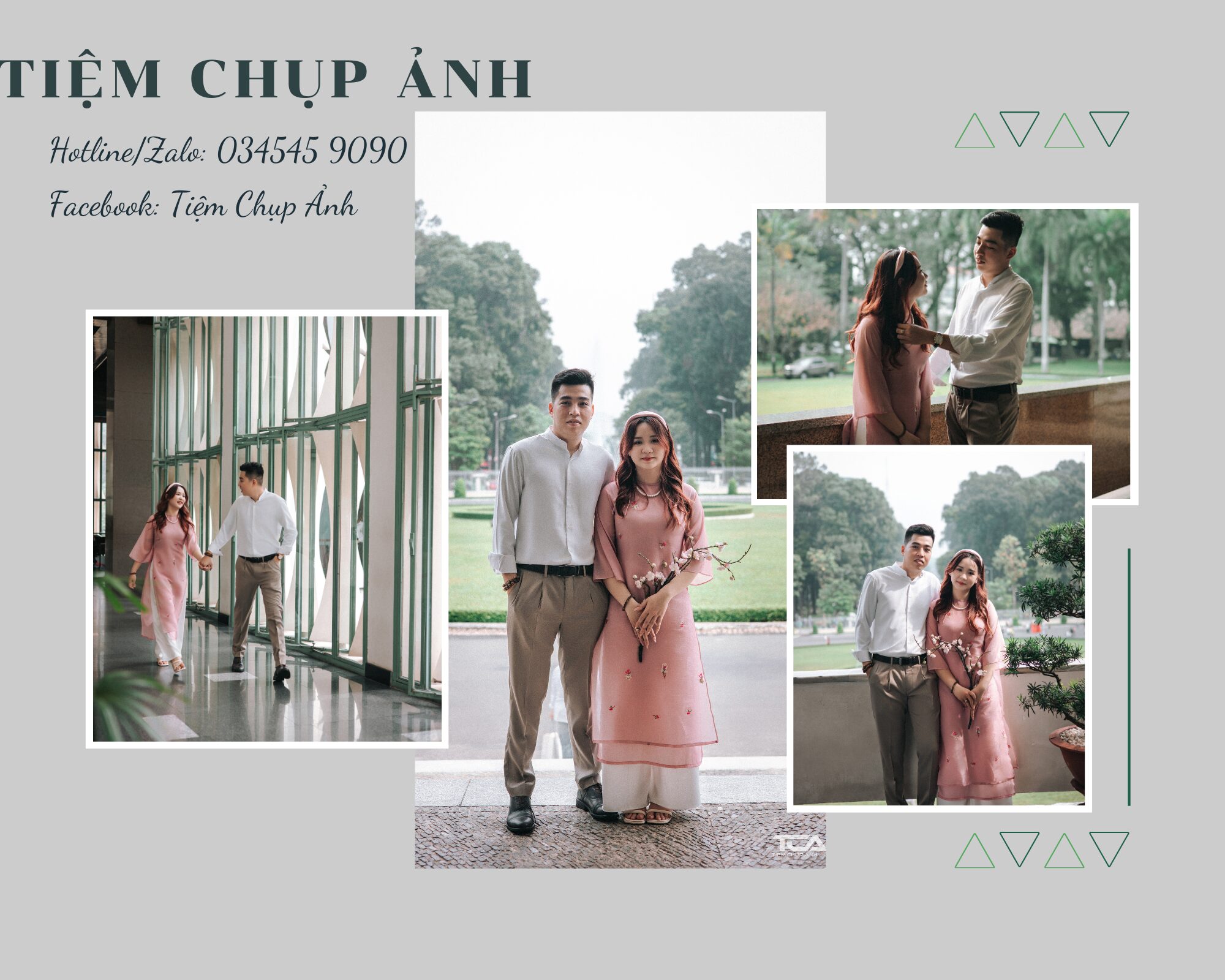 chụp ảnh áo dài với người yêu