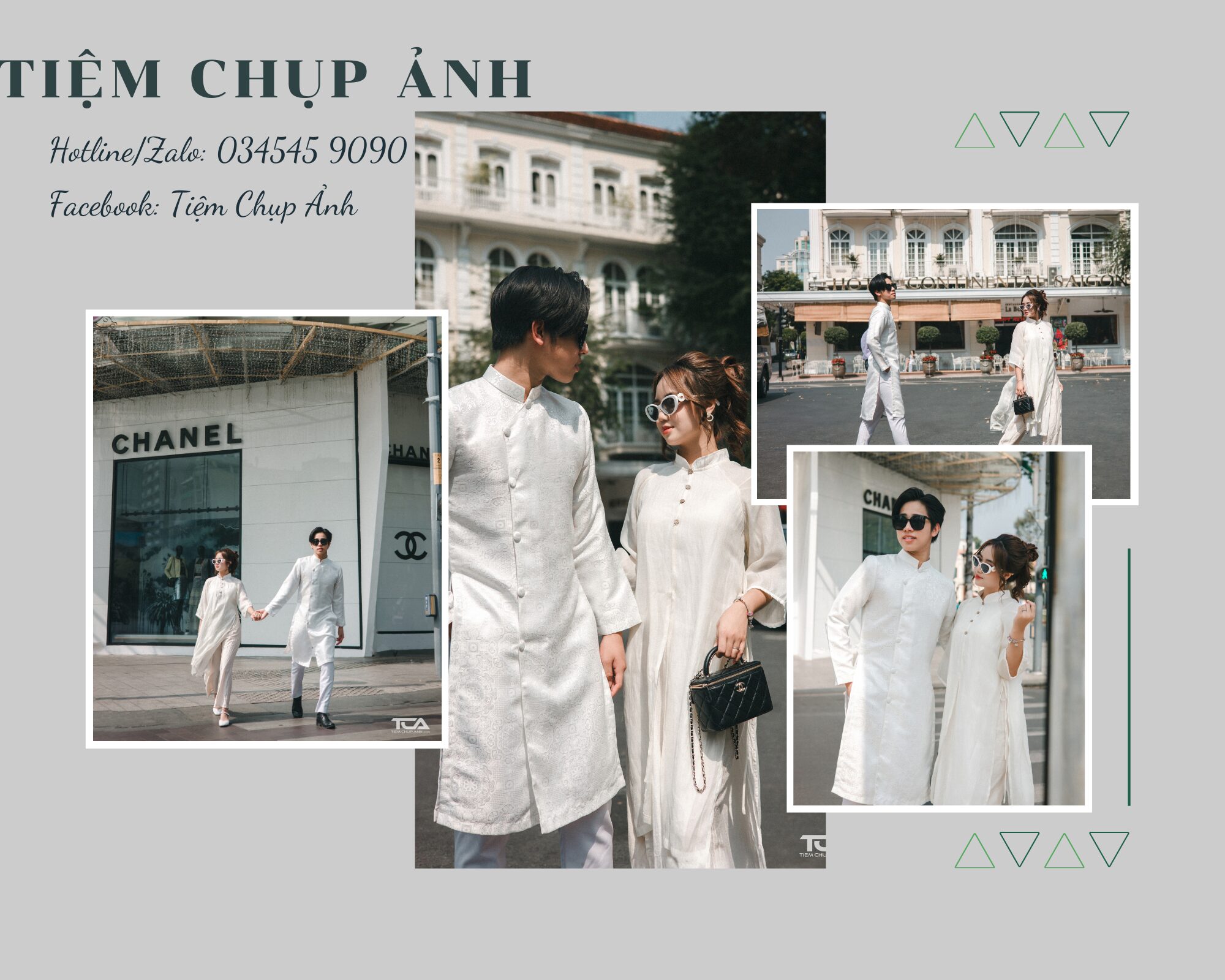 chụp ảnh đôi áo dài