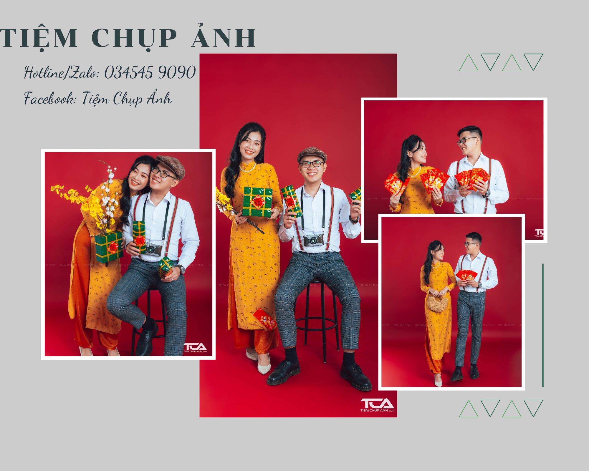 chụp áo dài đôi