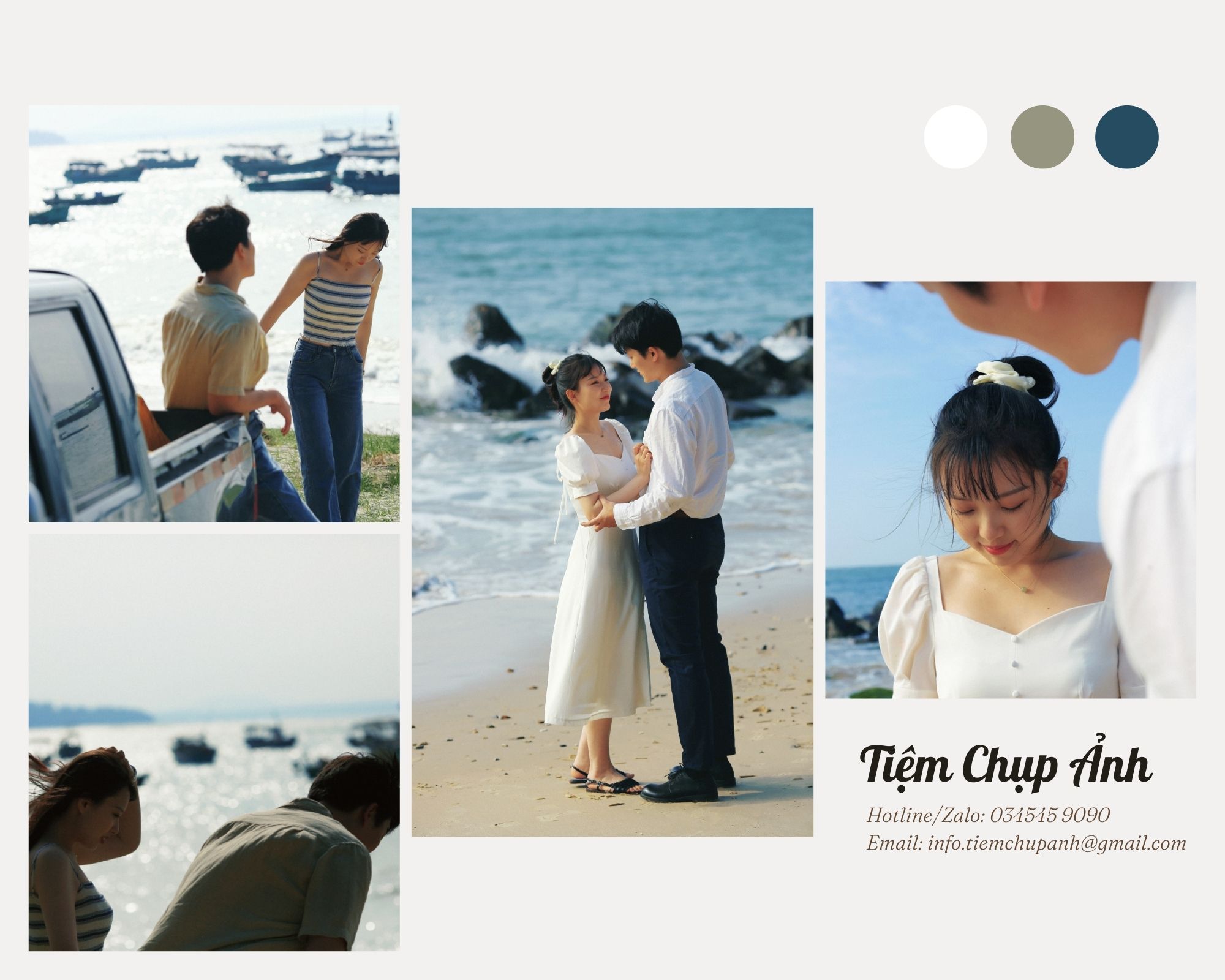 chụp ảnh đôi ở biển