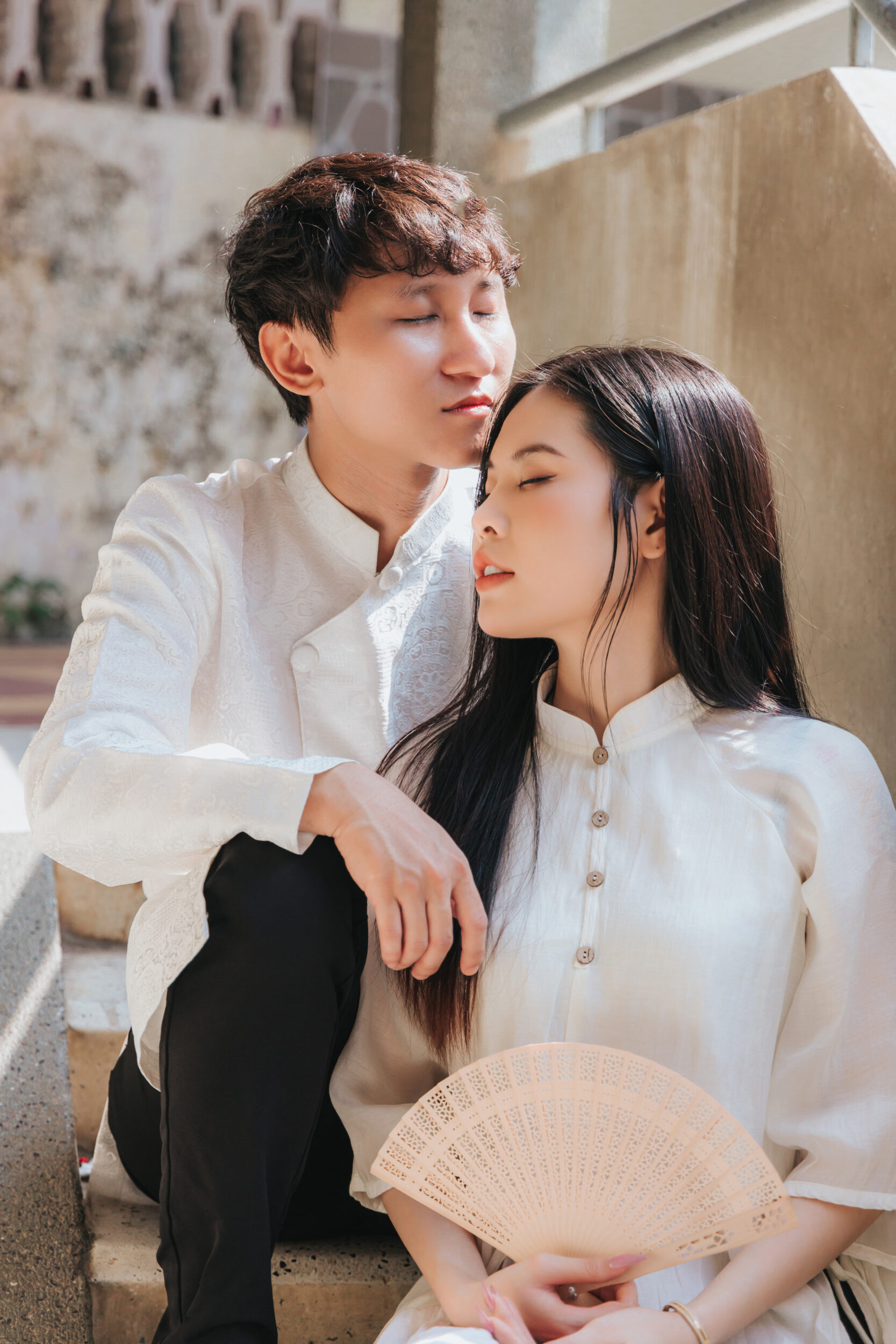 chụp hình với ny