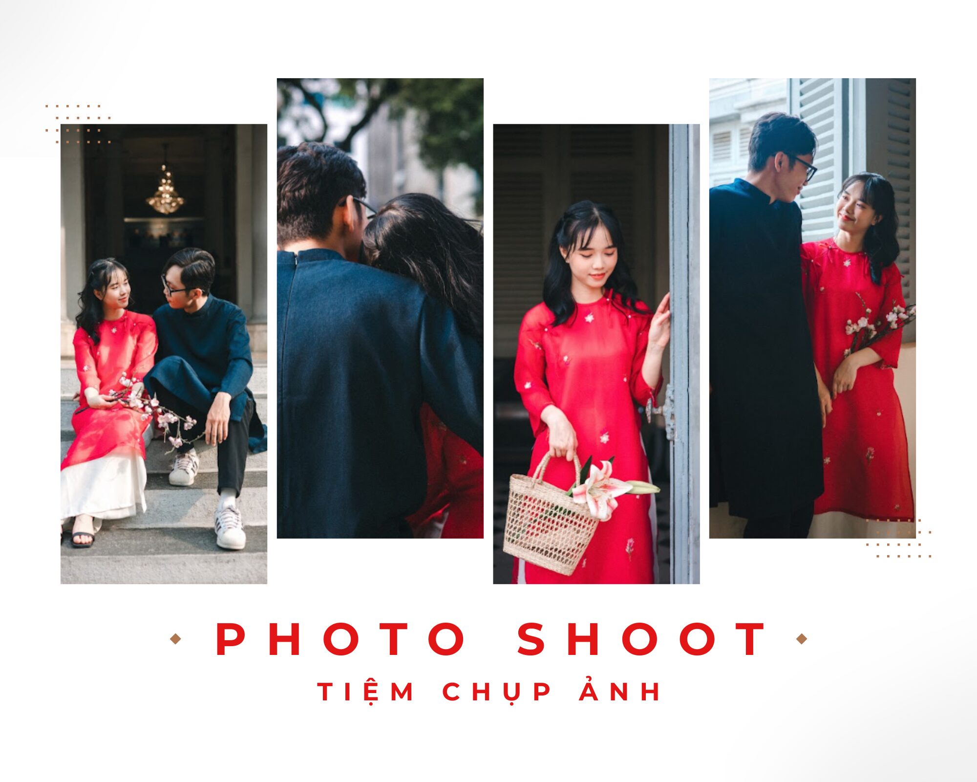 chụp ảnh tết áo dài
