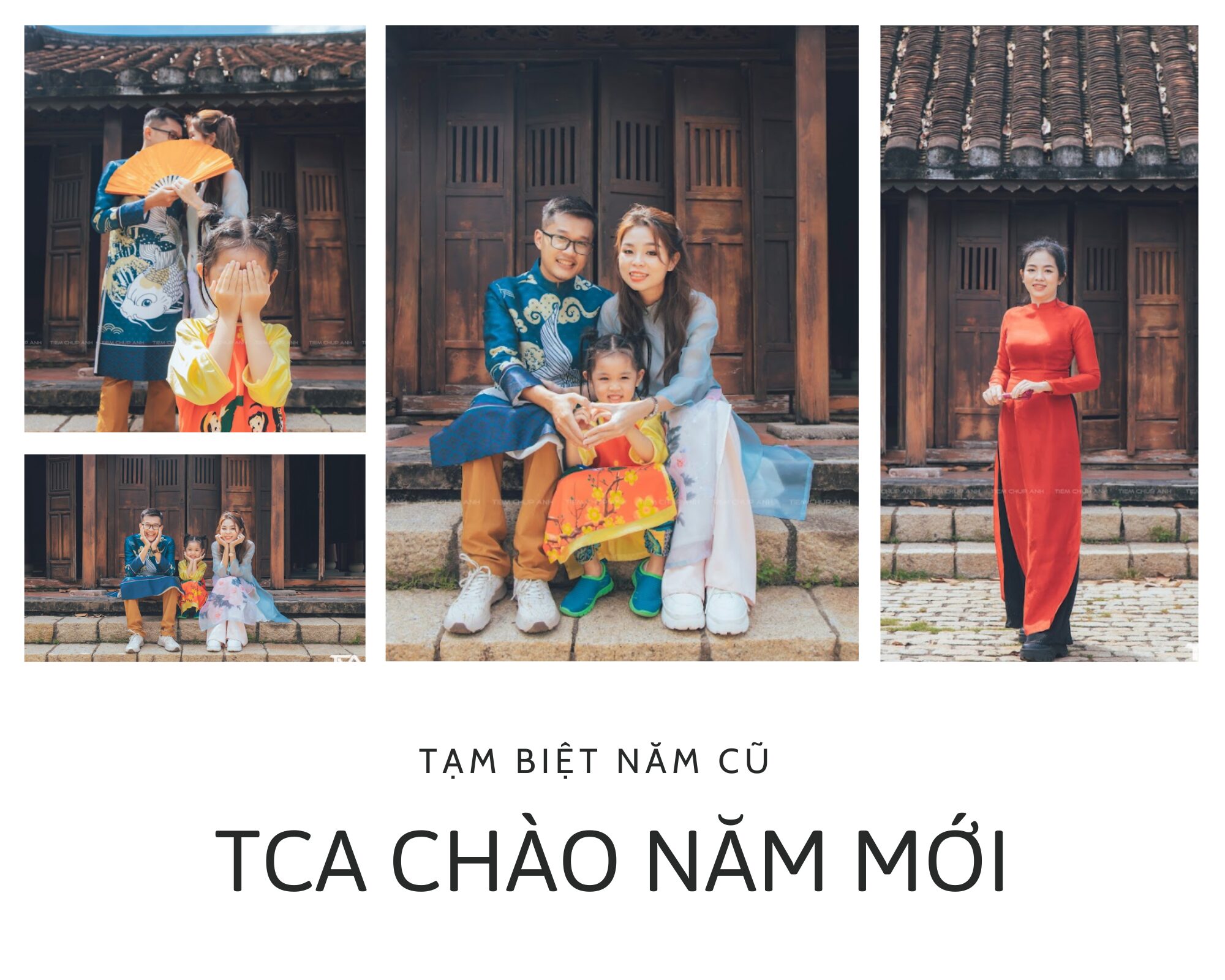 chụp hình gia đình ngày tết