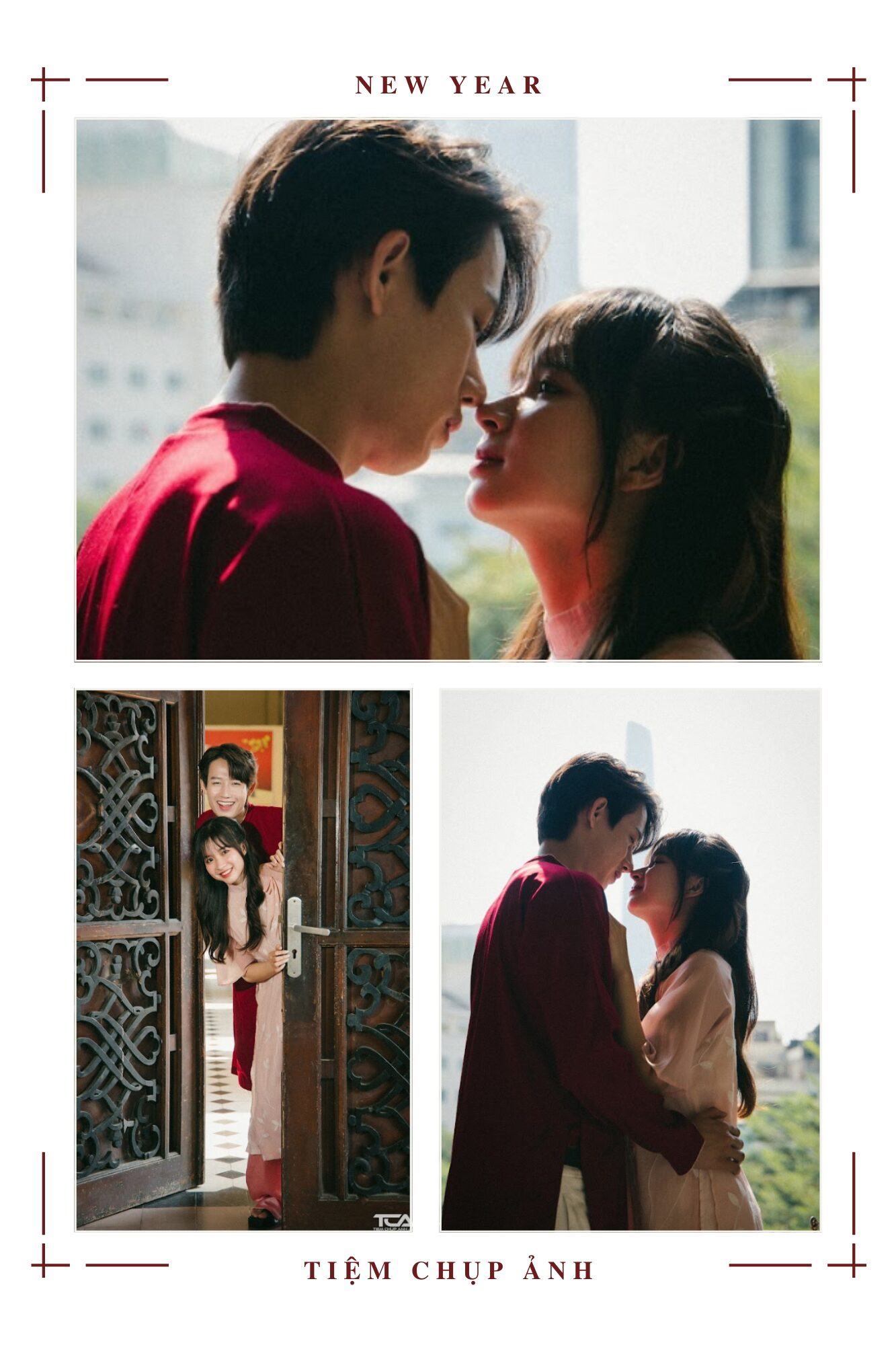 chụp hình áo dài ngày tết