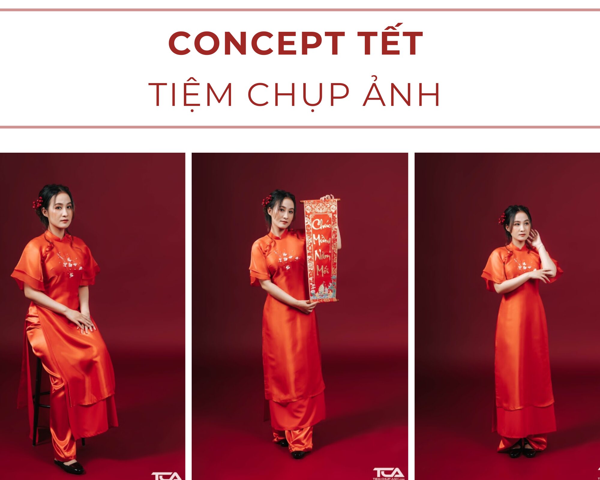 chụp tết áo dài