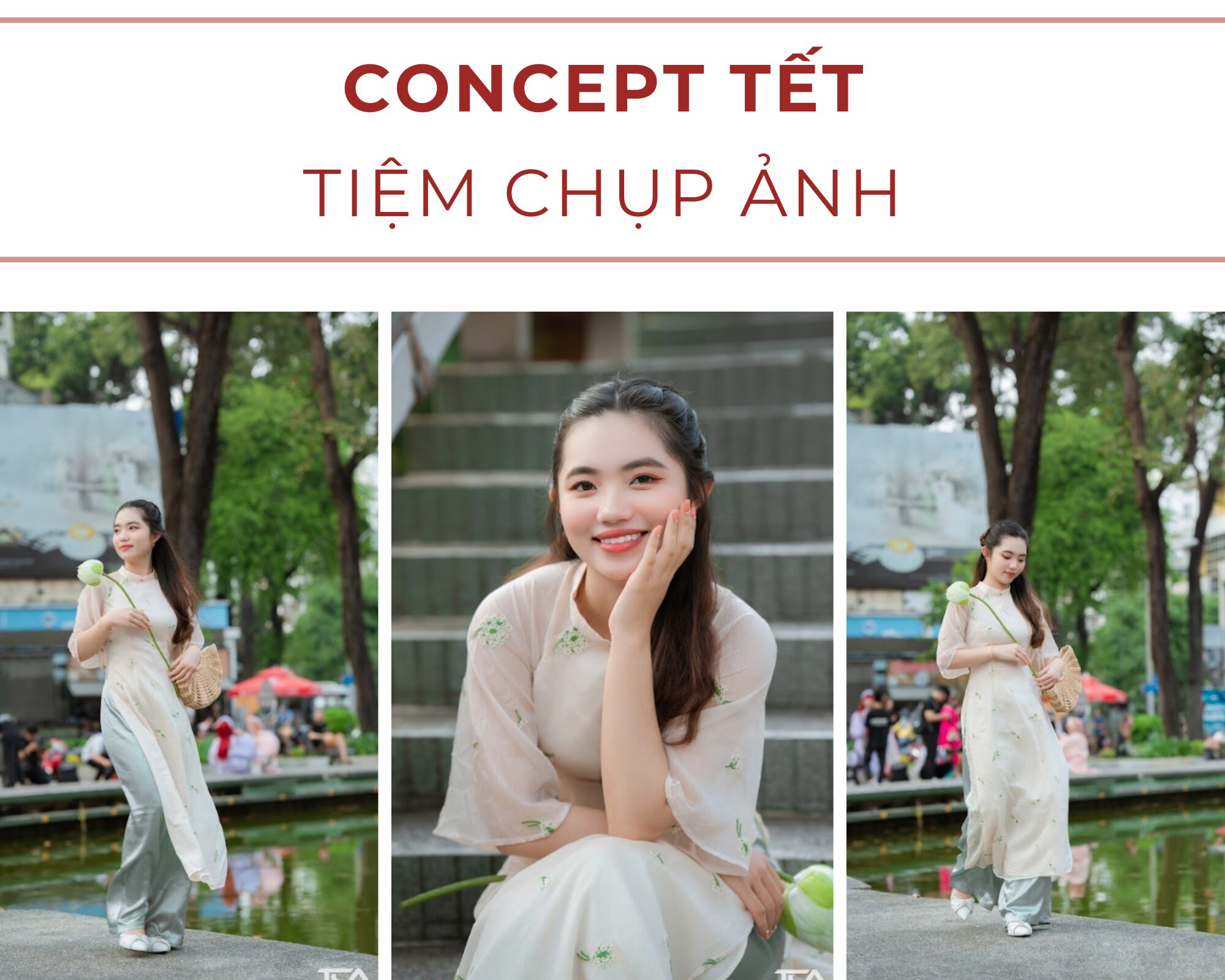 chụp ảnh áo dài xuân