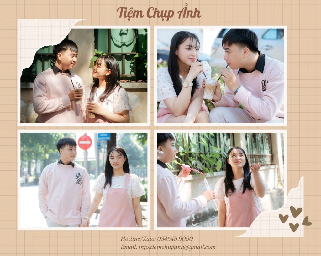 chụp hình cặp đôi học sinh