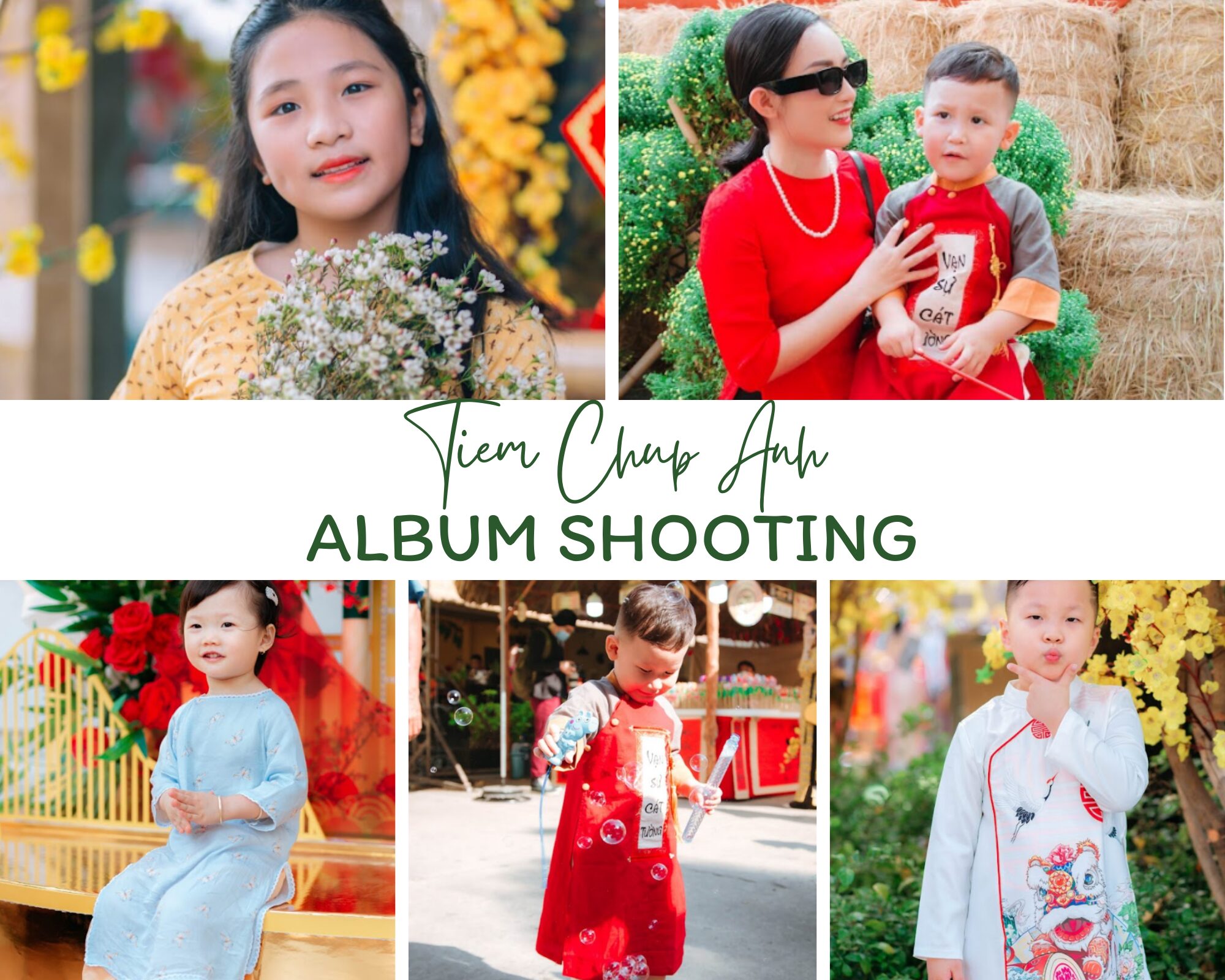 chụp hình tết cho bé