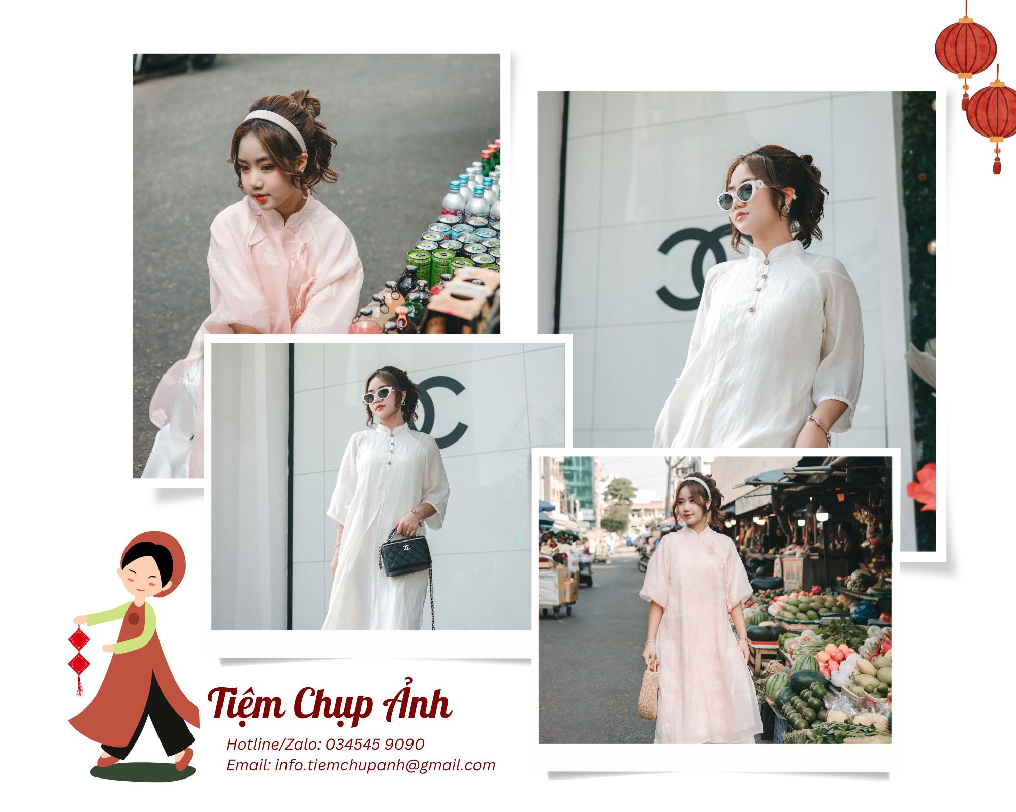 chụp ảnh tết áo dài