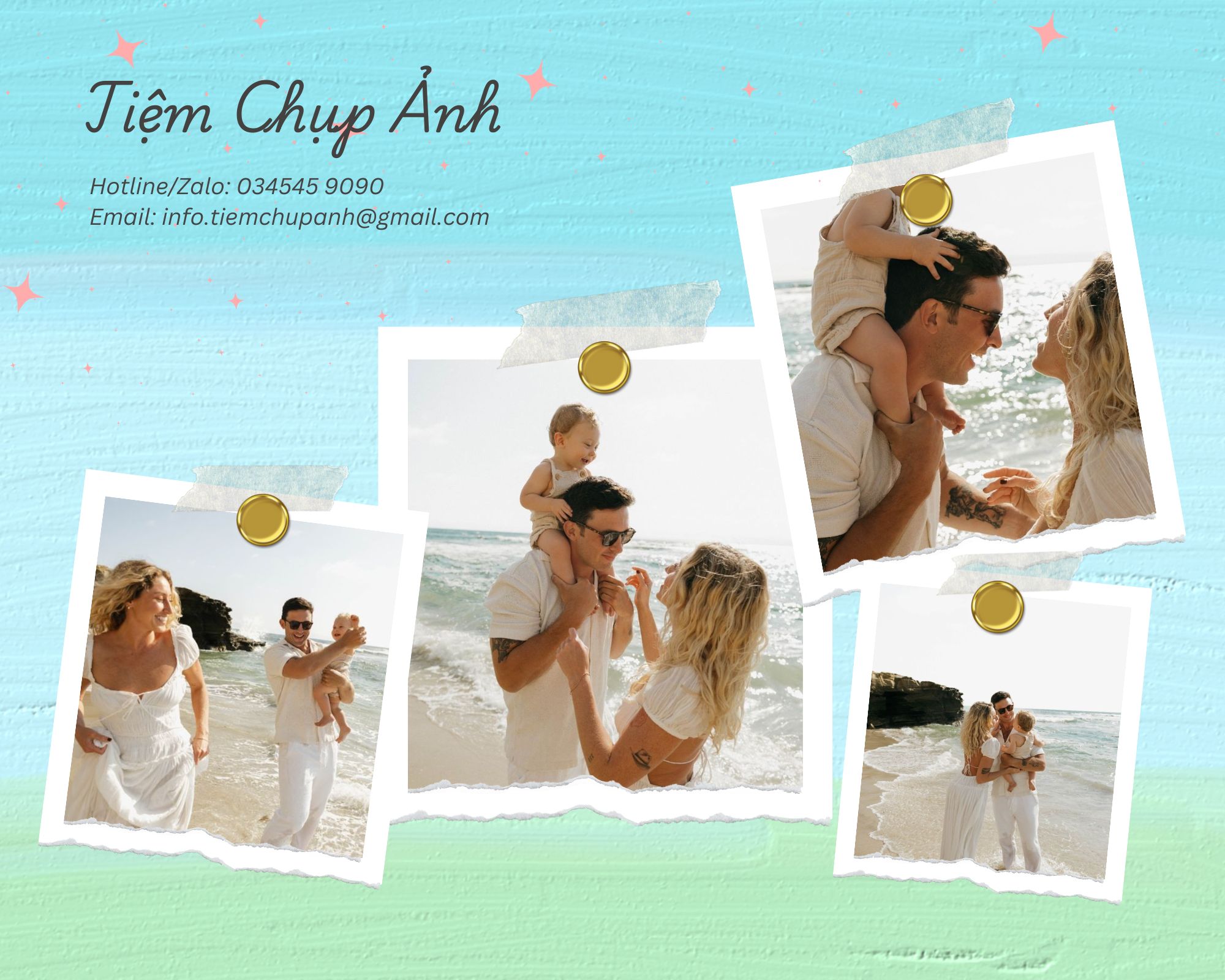 chụp ảnh bé và gia đình