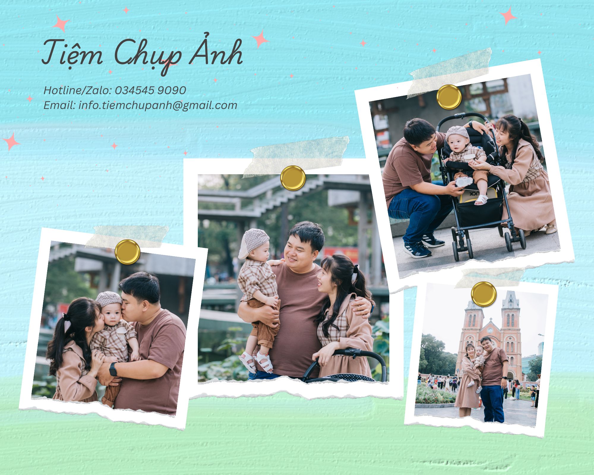 chụp ảnh gia đình cho bé