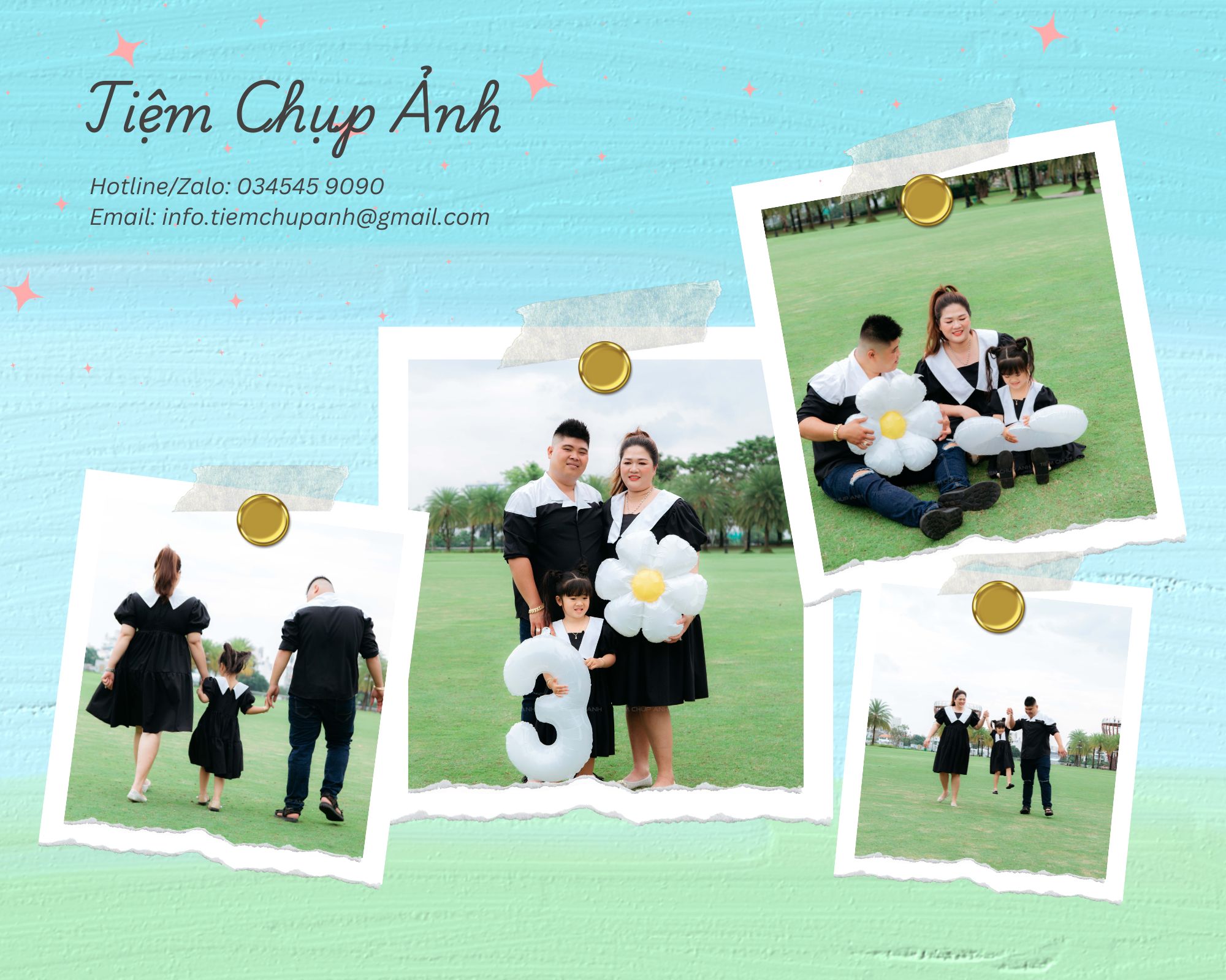 chụp ảnh gia đình với bé