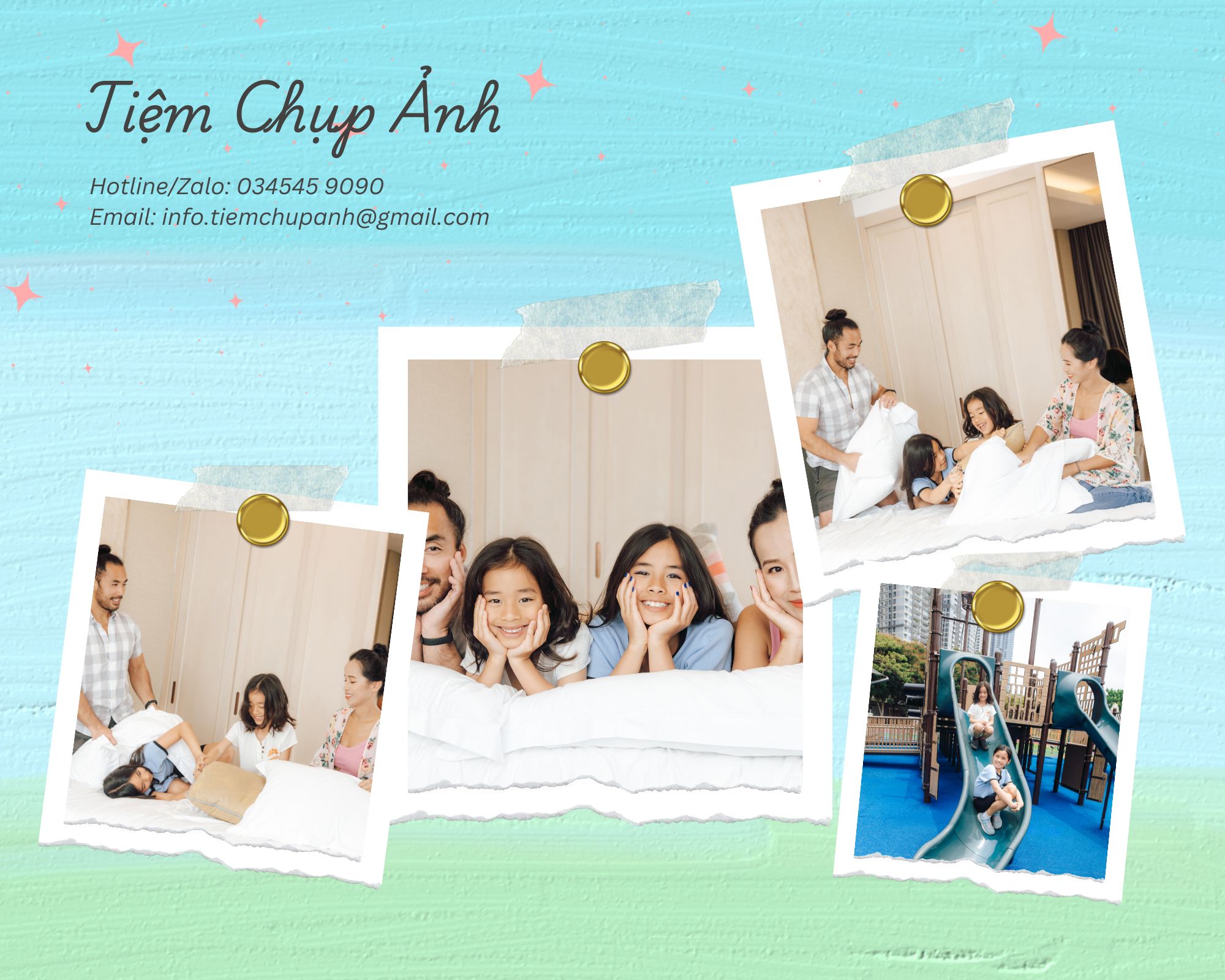 chụp ảnh bé và gia đình