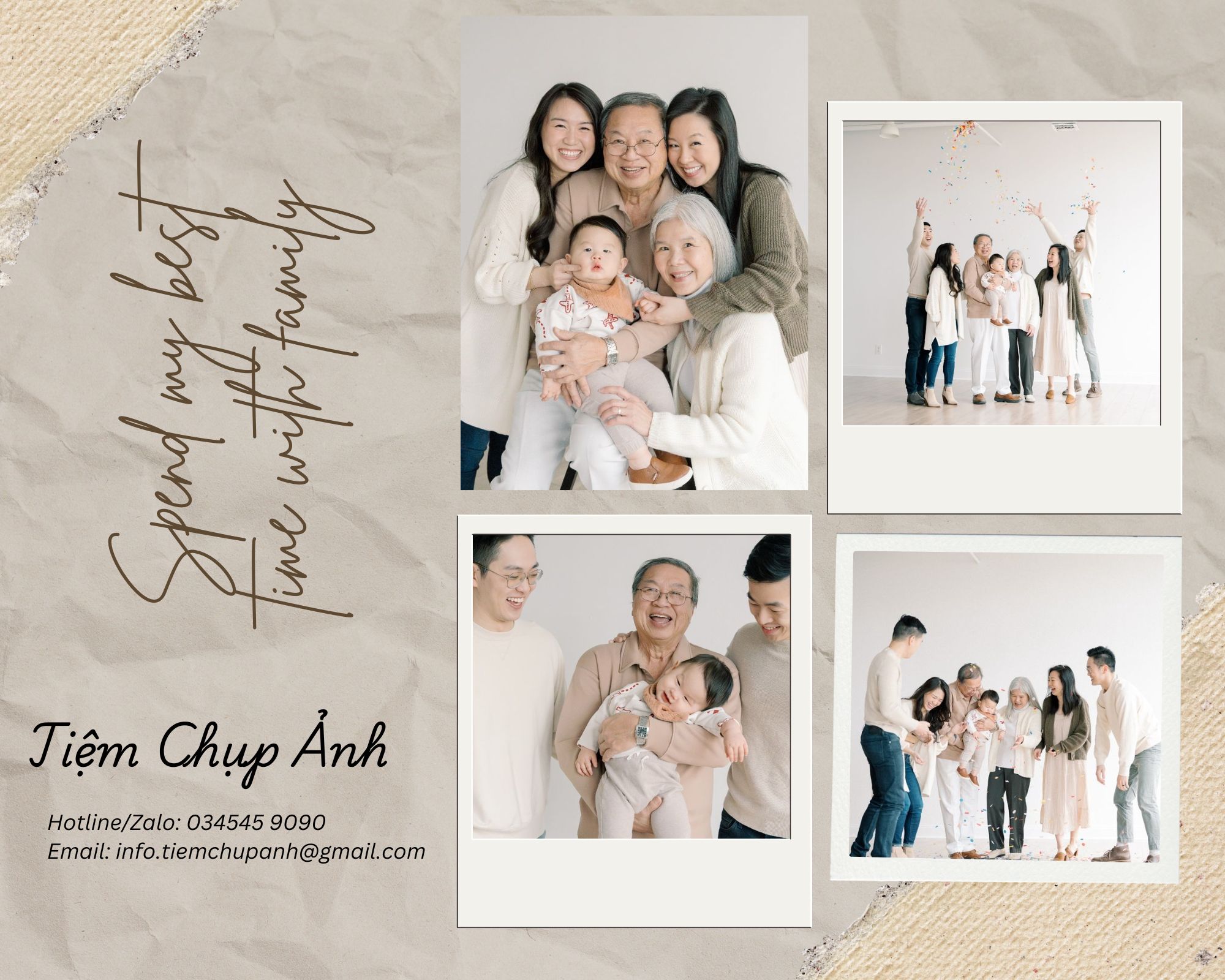 chụp ảnh gia đình 3 thế hệ