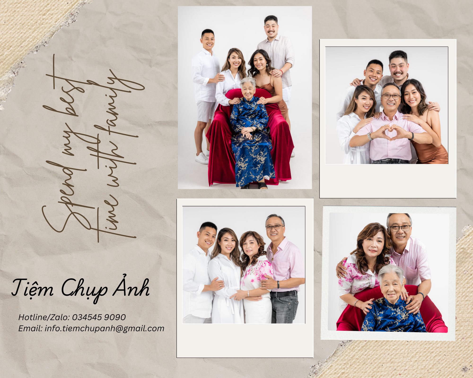 chụp ảnh gia đình 3 thế hệ