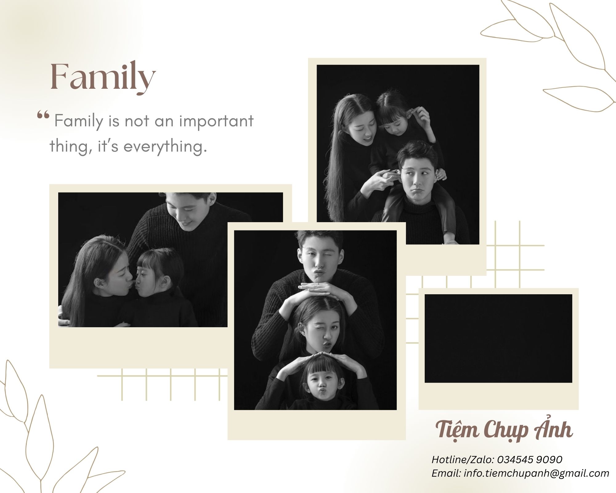 chụp ảnh gia đình giá bao nhiêu