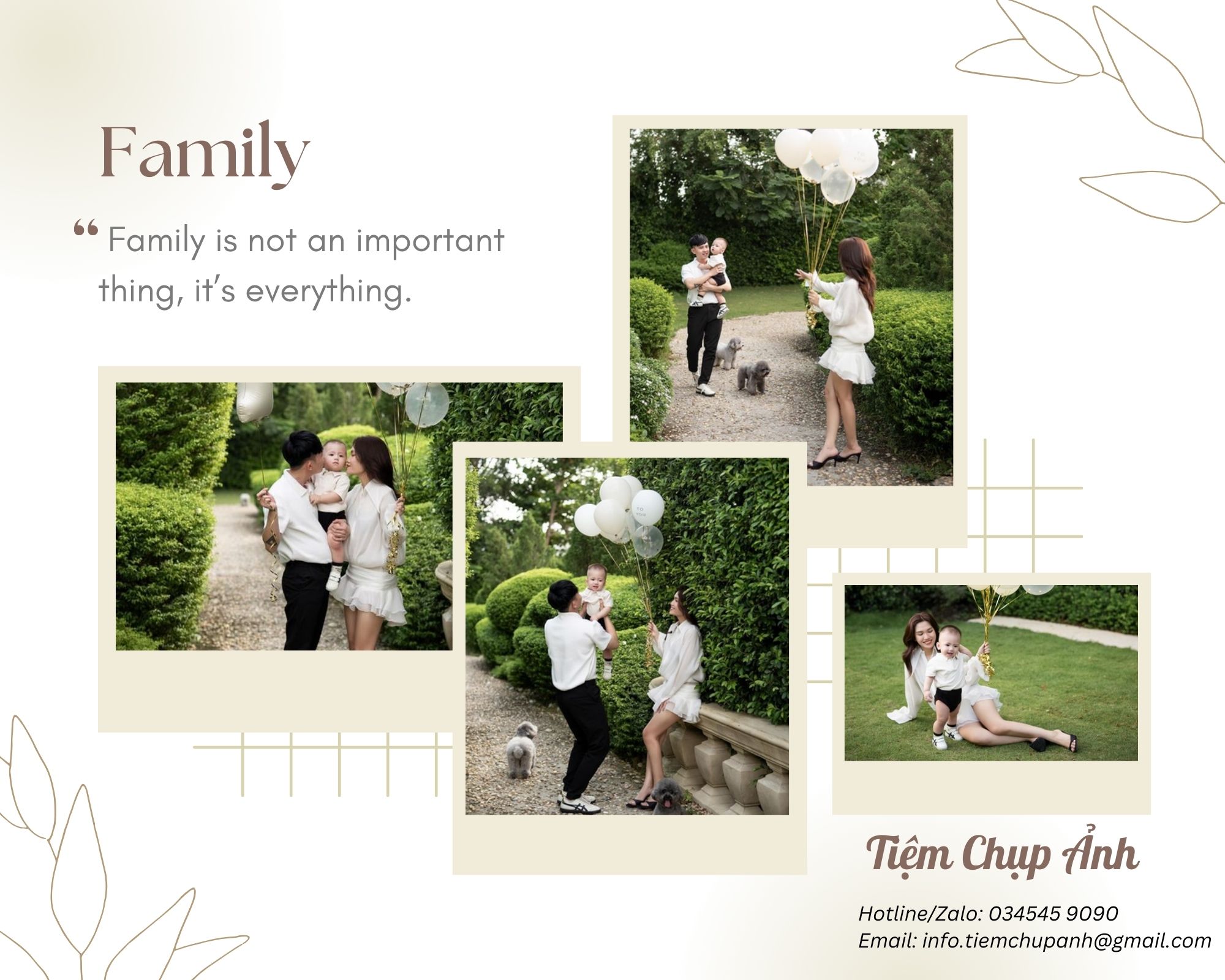 chụp ảnh gia đình bao nhiêu tiền