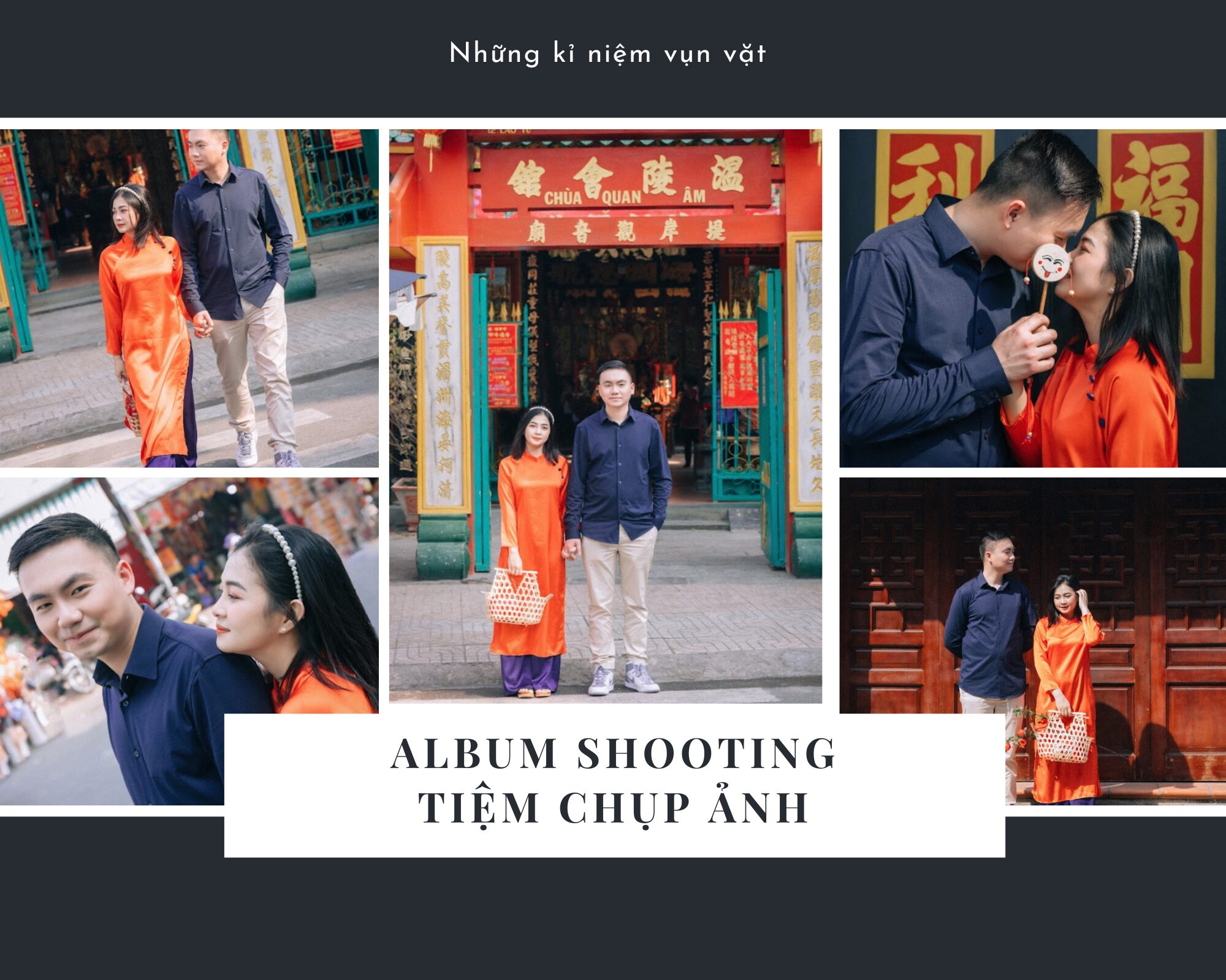 chụp hình tết ở chùa