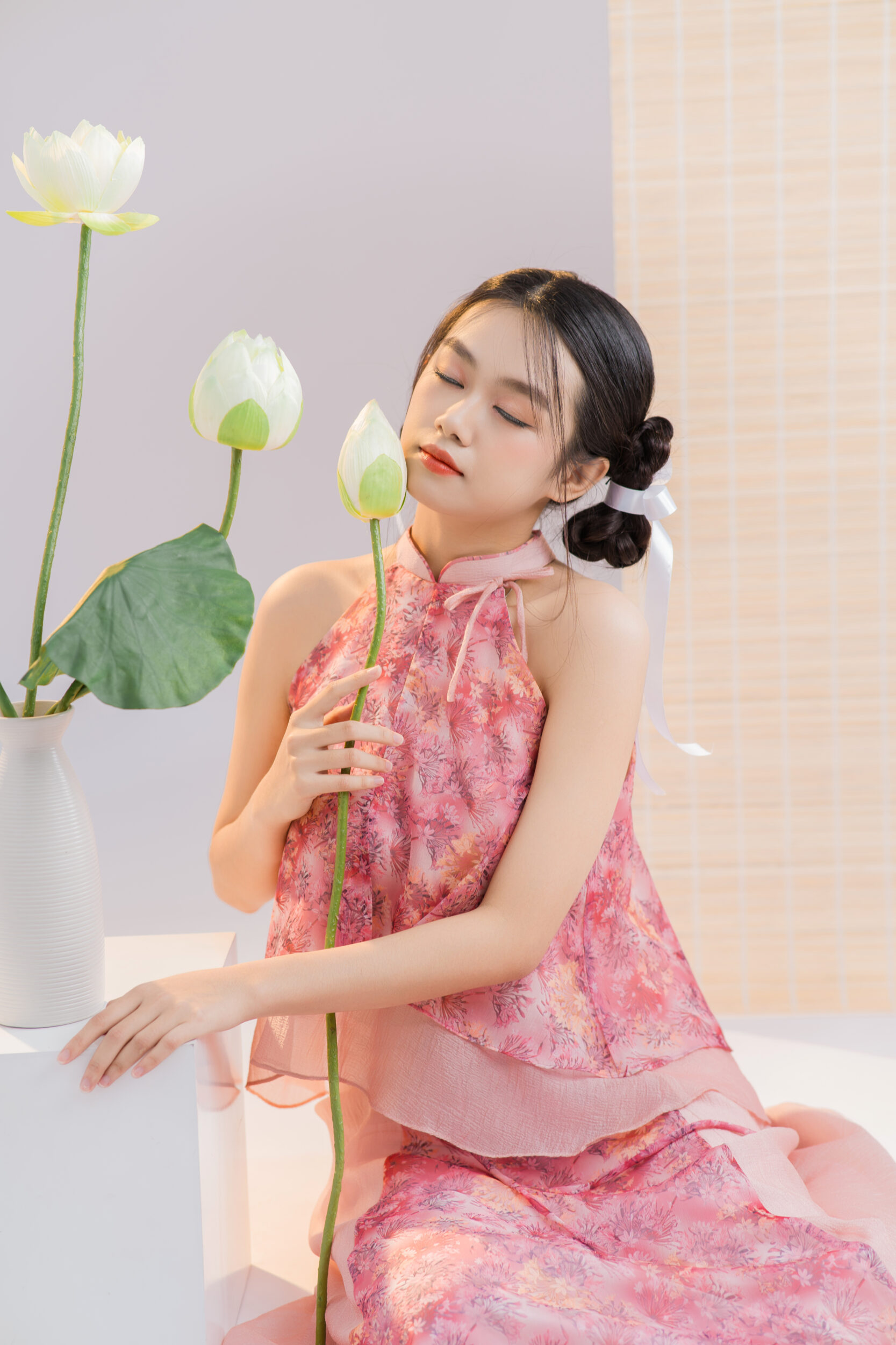 cách tạo dáng chụp ảnh ngày tết