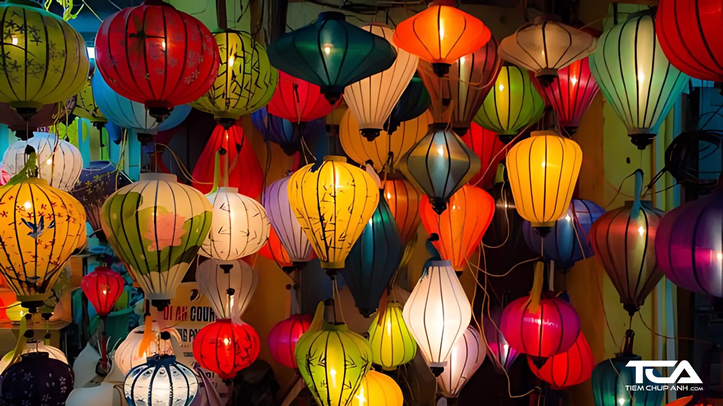 trang trí chụp ảnh tết tại nhà