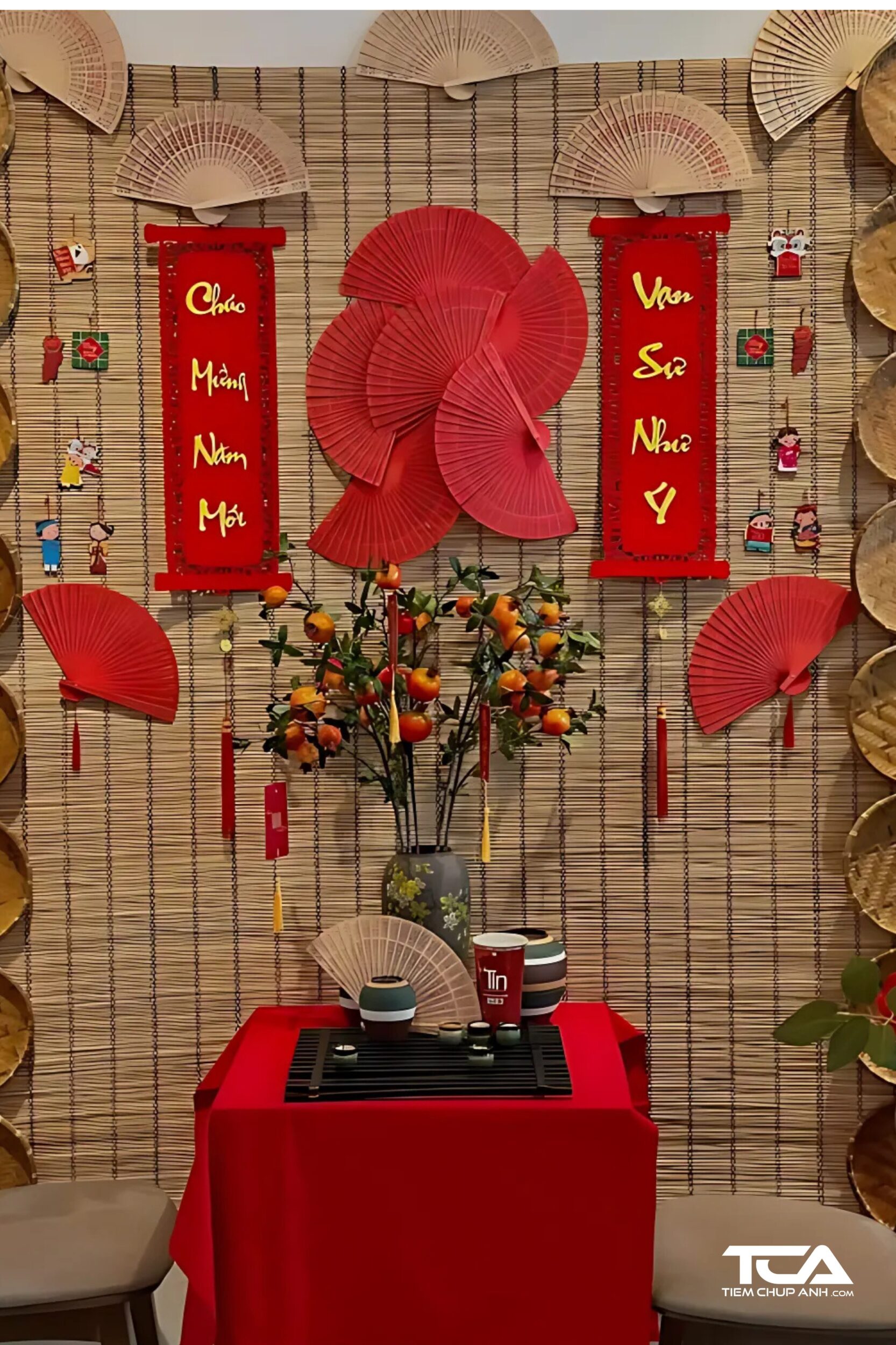 cách chụp ảnh tết tại nhà