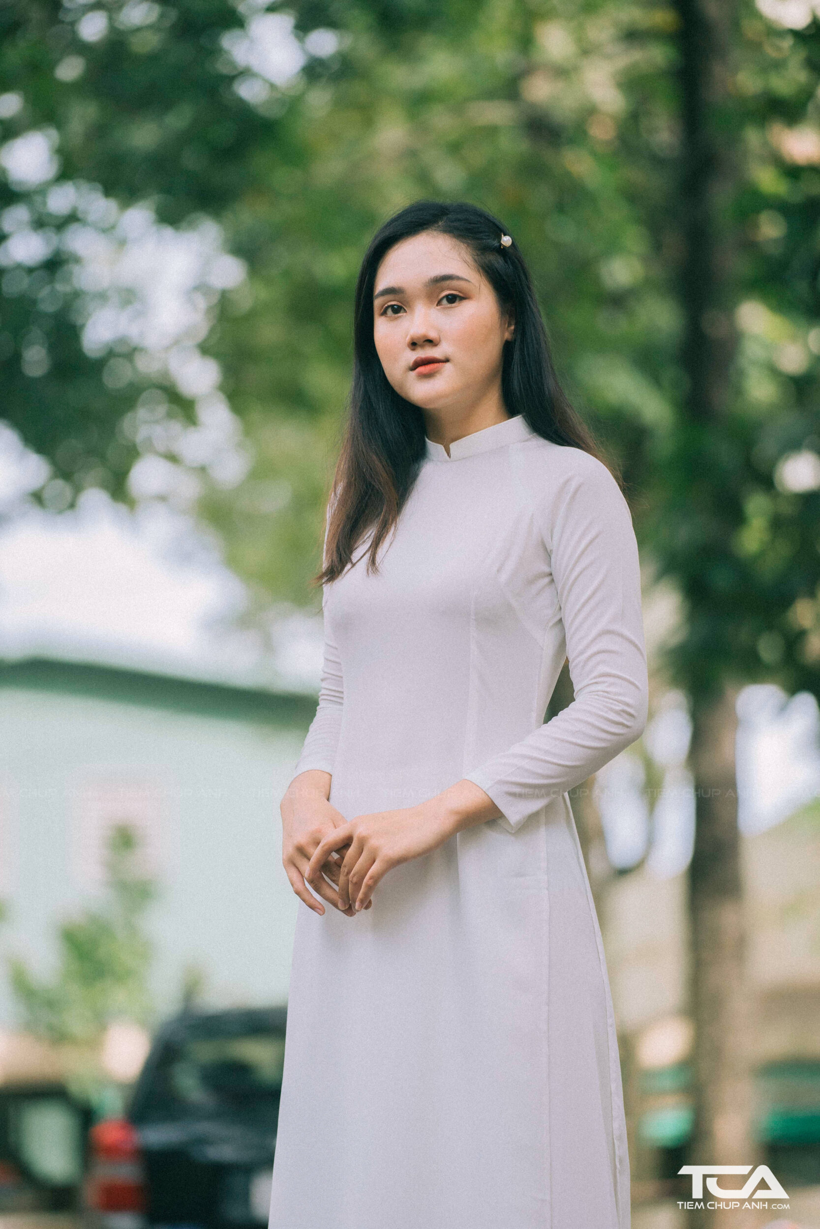 ảnh học sinh mặc áo dài