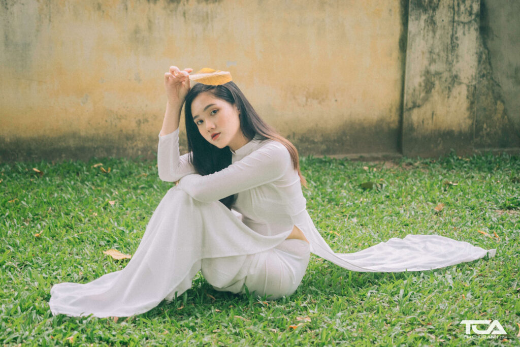 chụp ảnh áo dài trắng học sinh