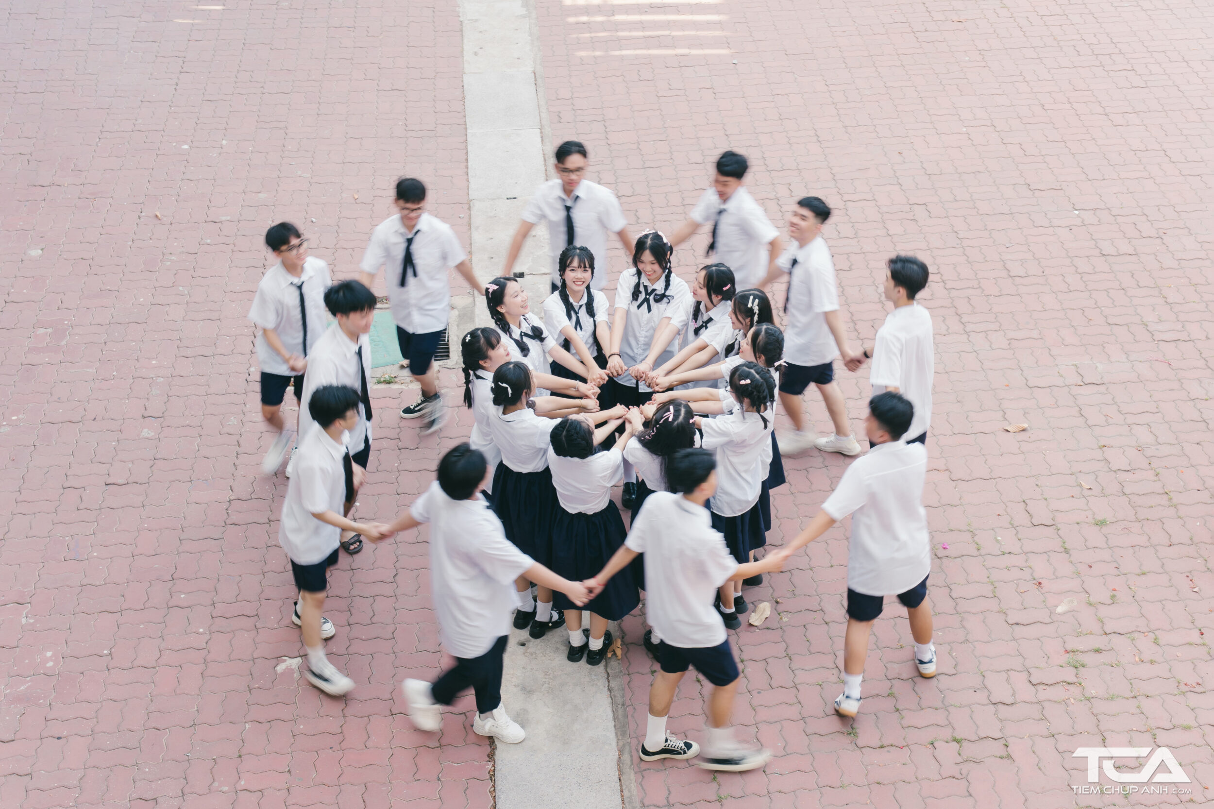 chụp ảnh xếp hình ngôi sao