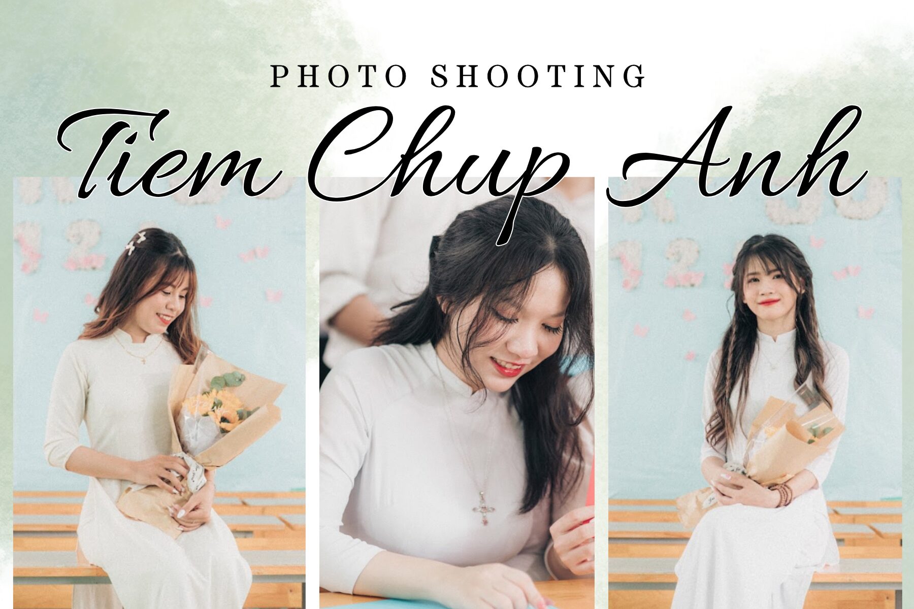 chụp ảnh áo dài trắng học sinh