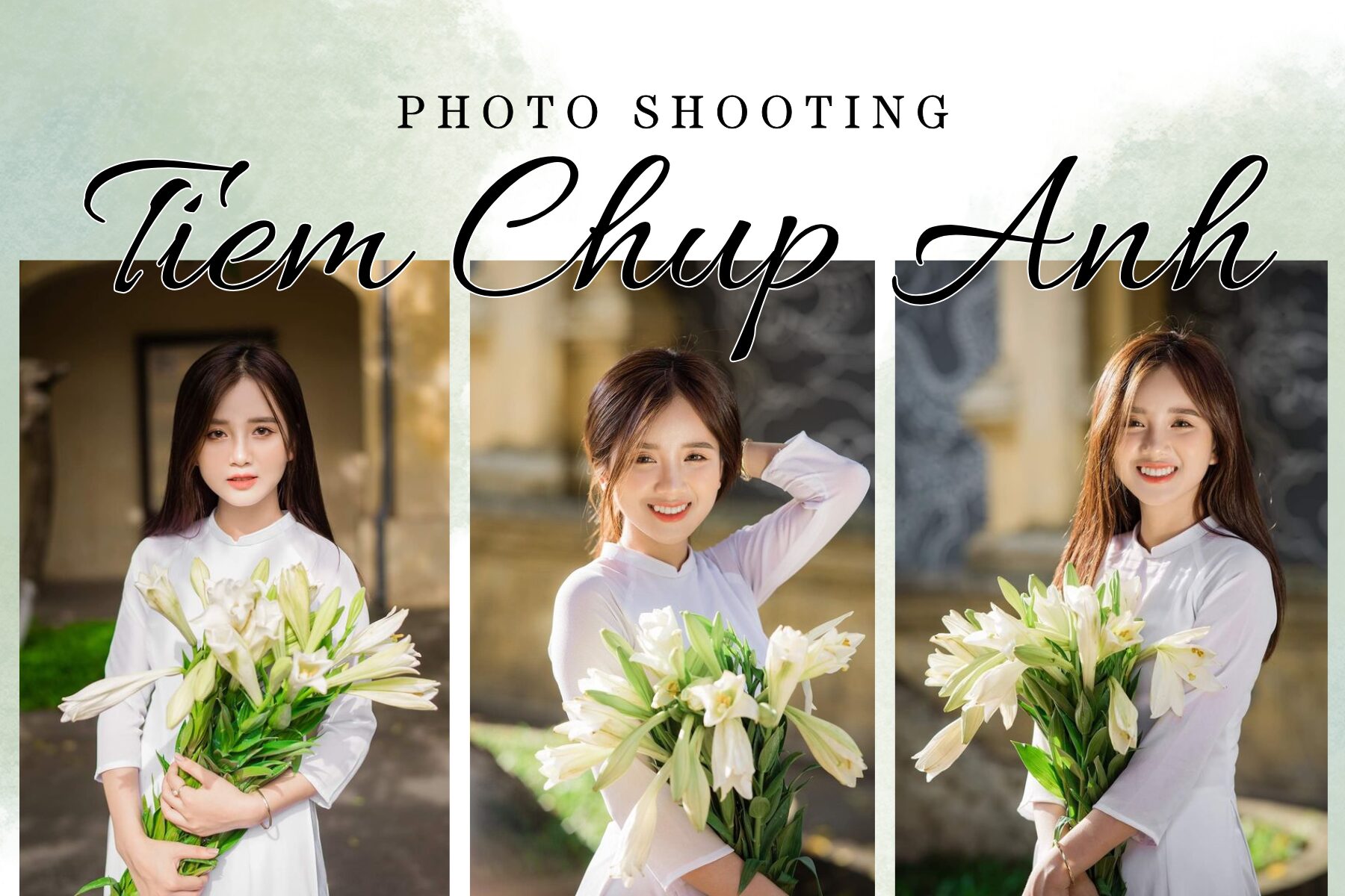 chụp hình áo dài học sinh