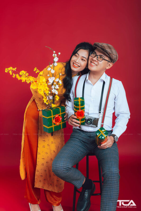 các kiểu chụp hình ngày tết