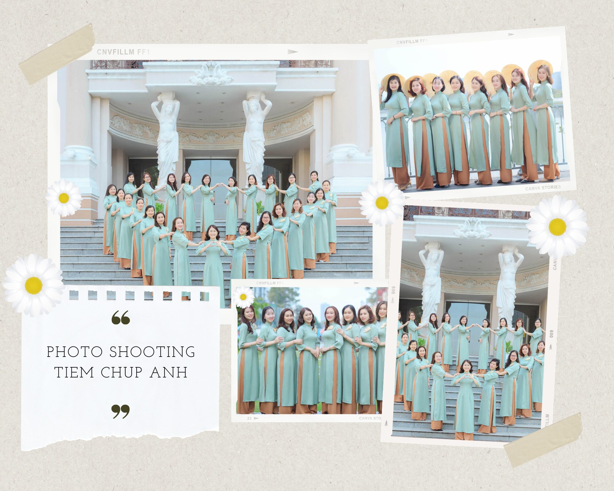 chụp ảnh xếp hình ngôi sao