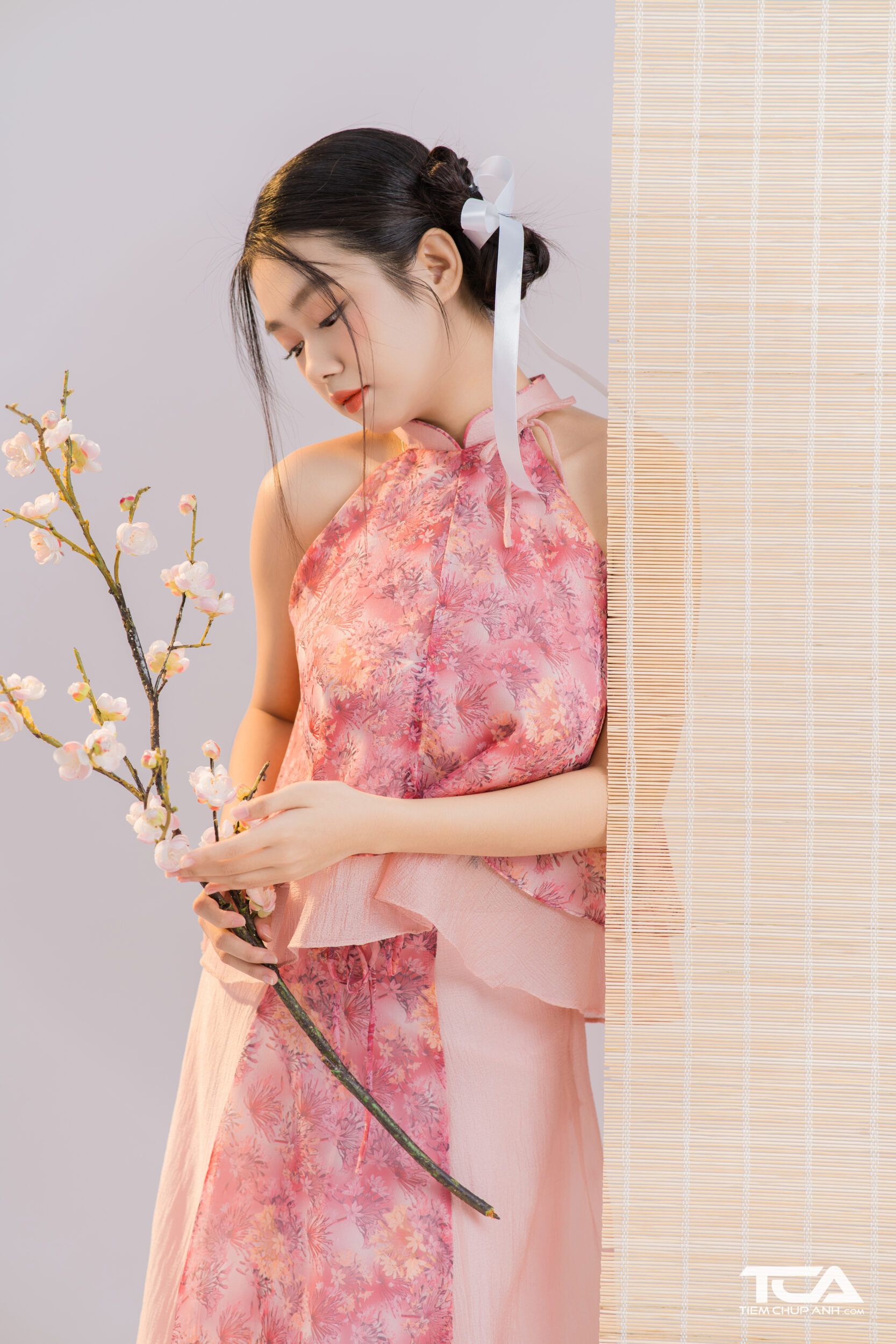 cách chụp hình tết tại nhà