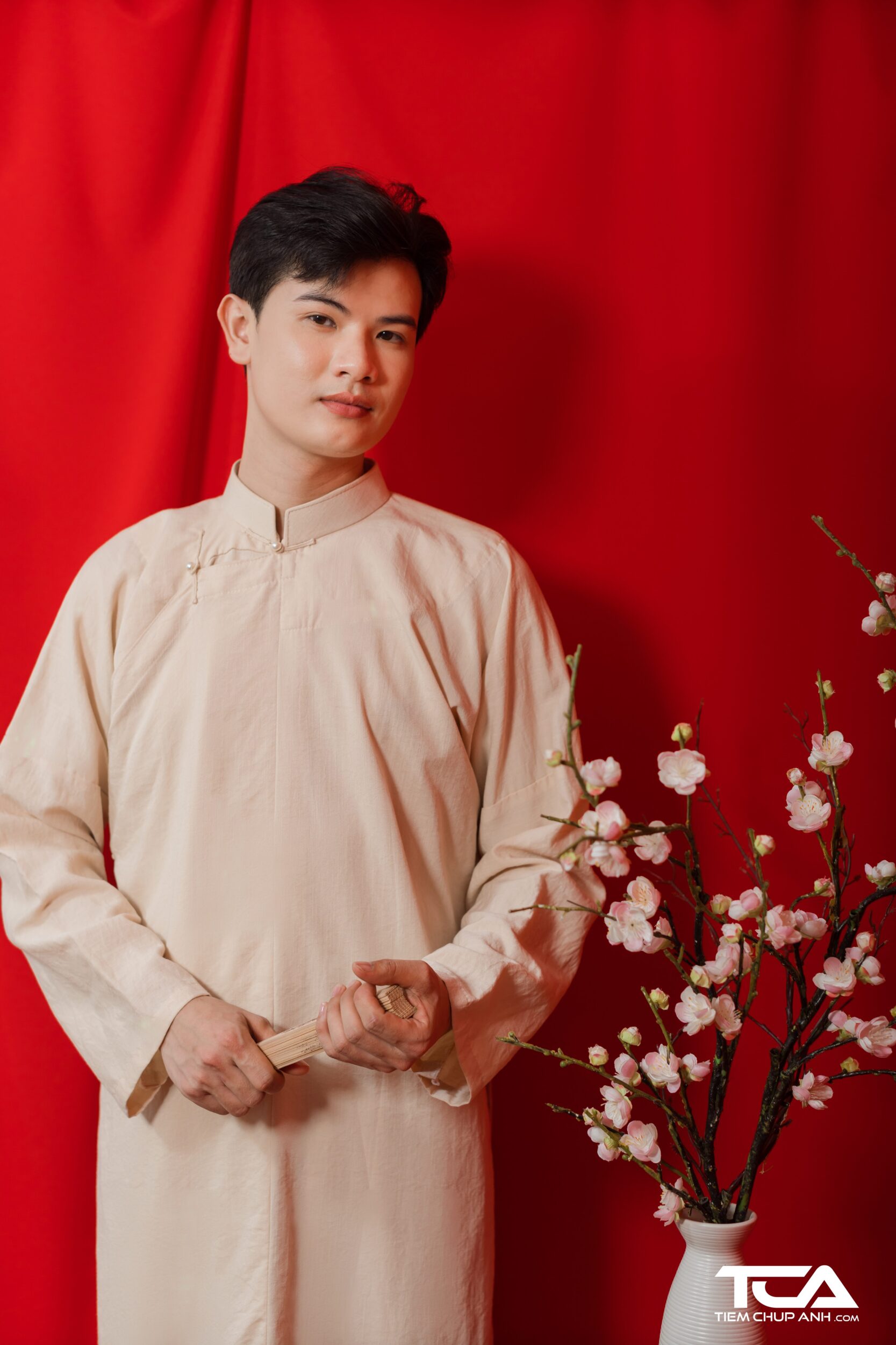 trang trí góc chụp hình tết tại nhà