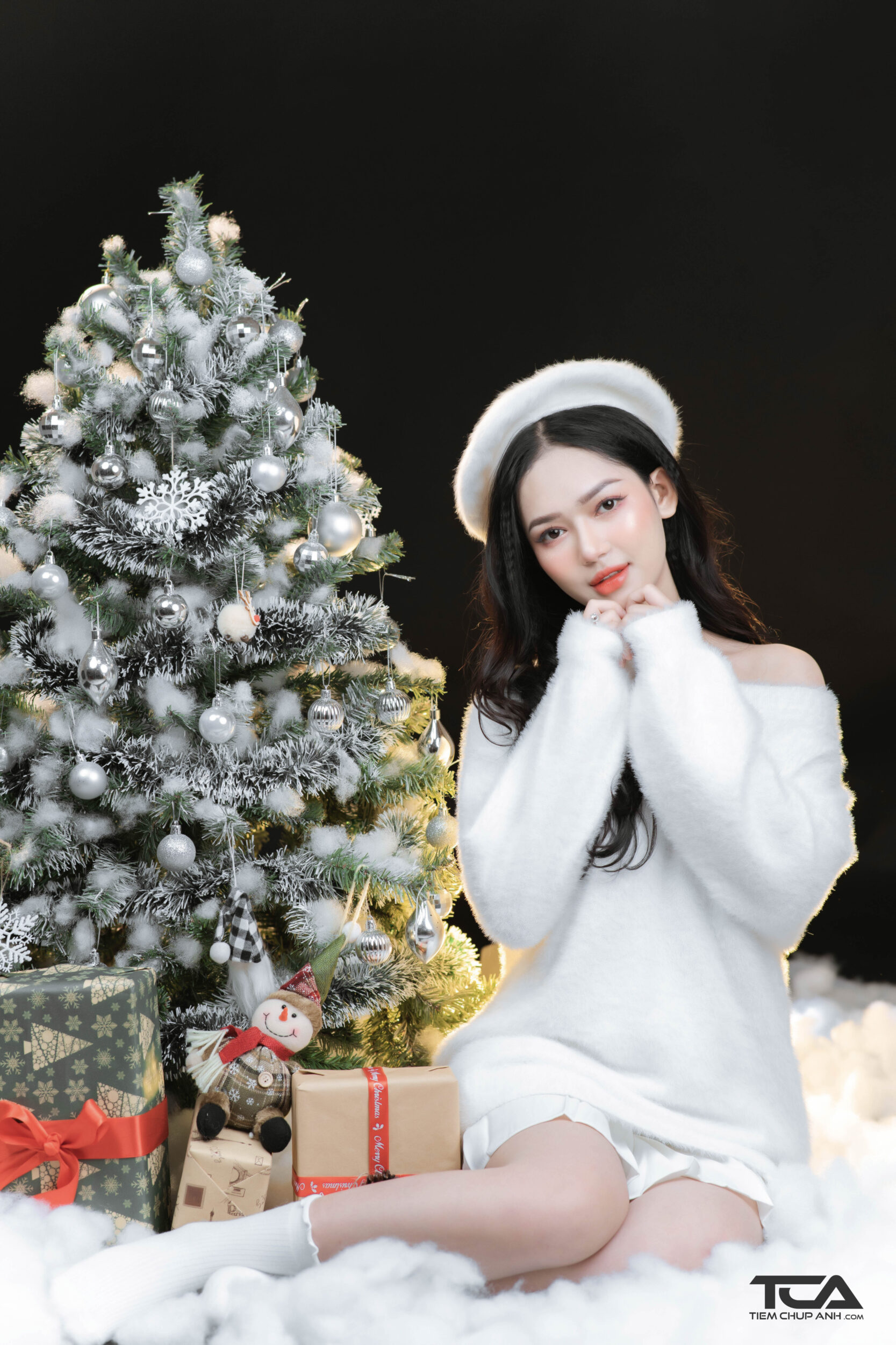 tạo dáng concept chụp ảnh noel
